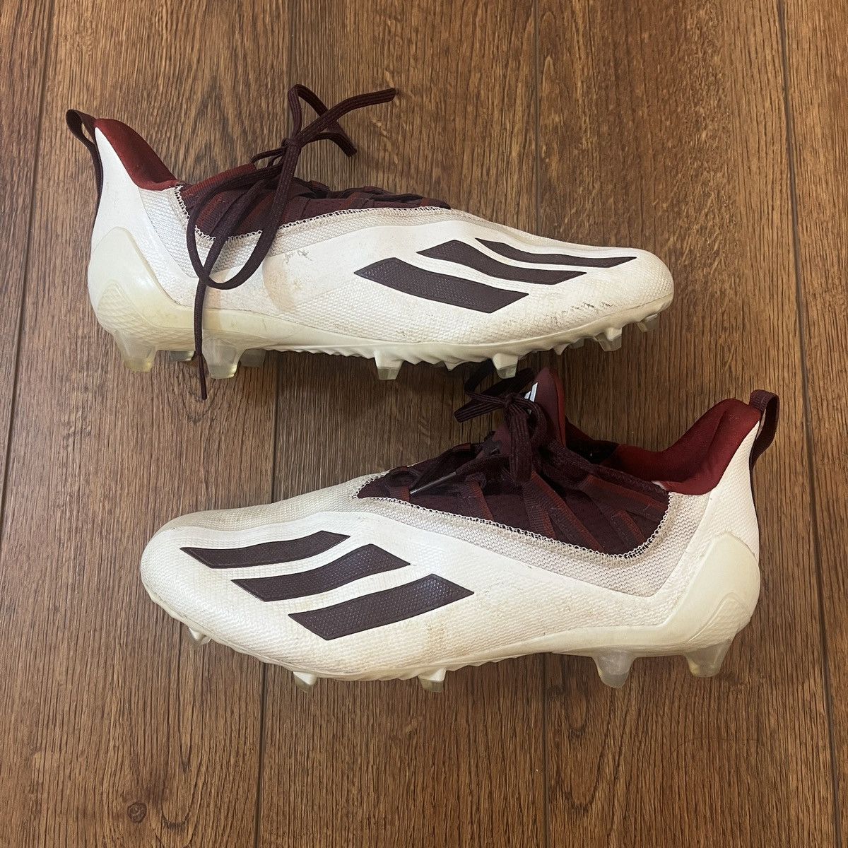 Adidas Adidas Adizero 21 White Maroon Size US 12 / EU 45 - 2 Thumbnail