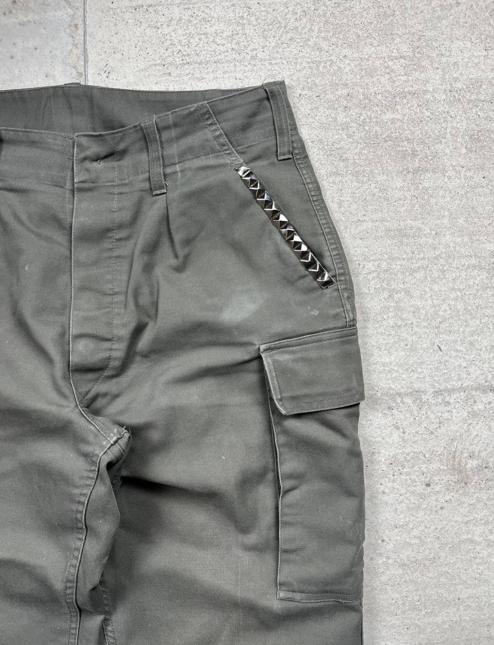 Vintage Vintage Military Olive Studded Cargo Pants Size US 33 - 3 Thumbnail