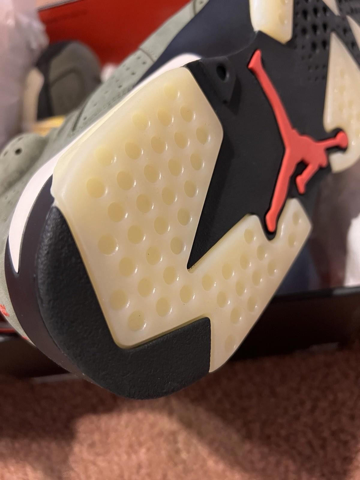 Nike Air Jordan 6 Retro Travis Scott Olive Reimagined CN1084 200 Size US 10.5 / EU 43-44 - 9 Thumbnail