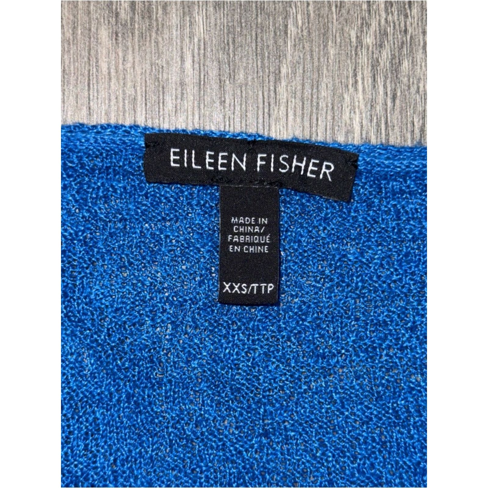 Eileen Fisher Eileen Fisher Organic Linen Blue Top Size XXS 3/4 Sleeves Size XXS / US 00 / IT 34 - 3 Thumbnail