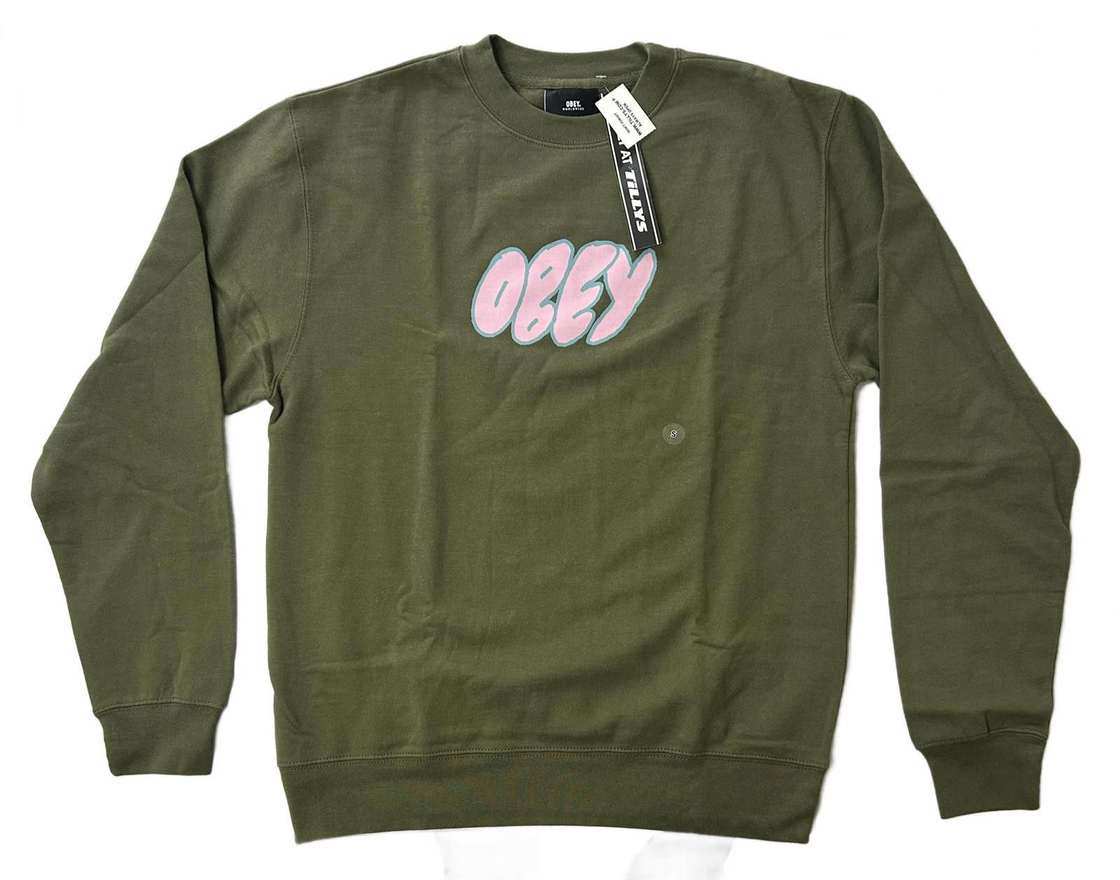 Obey Obey Worldwide Bubble Olive Green Crewneck Sweatshirt Small Size US S / EU 44-46 / 1 - 1 Thumbnail