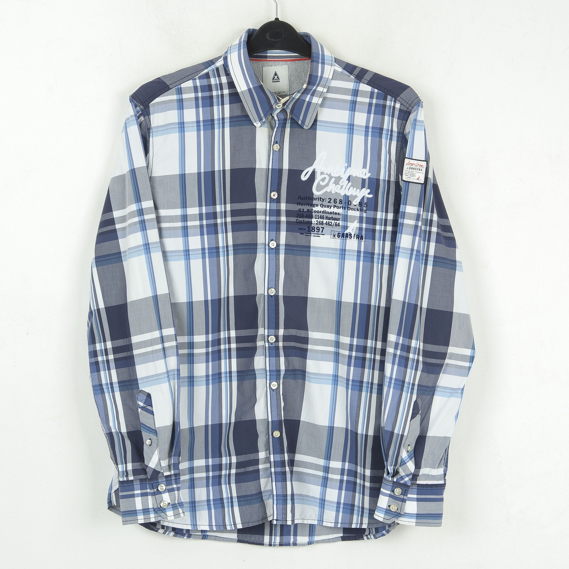 Other GAASTRA Men Casual Check Shirt Cotton Embroidery Long Sleeve Size US XL / EU 56 / 4 - 1 Thumbnail