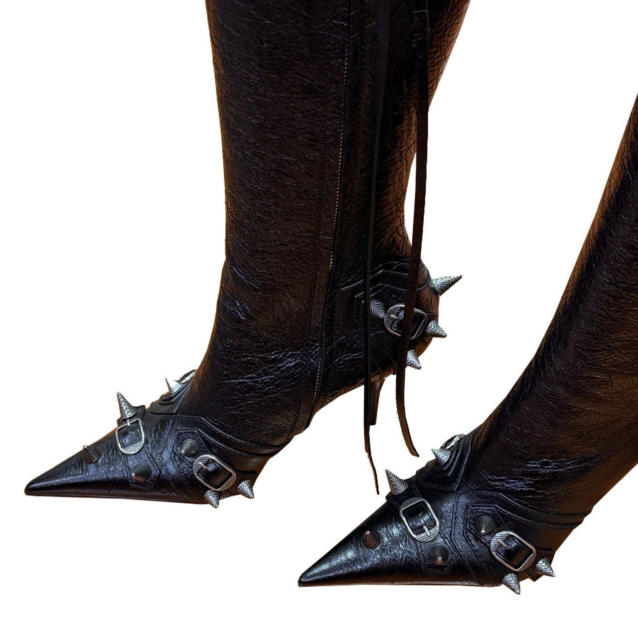 Balenciaga Balenciaga Cagole Spiked Leather Boots NEW Size US 6 / IT 36 - 5 Thumbnail