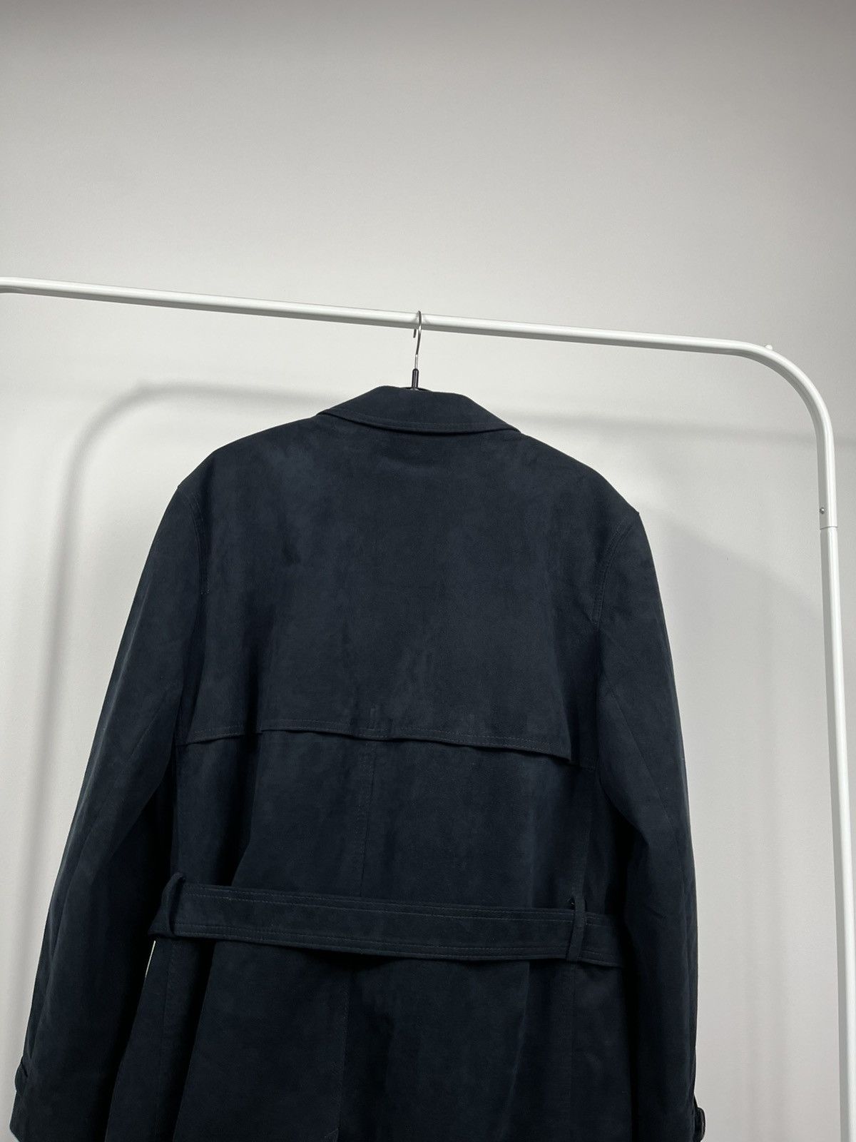 Other Lodenfrey Suede Trench Coat Long Belted Wool Lined Mens Size US XL / EU 56 / 4 - 16 Thumbnail