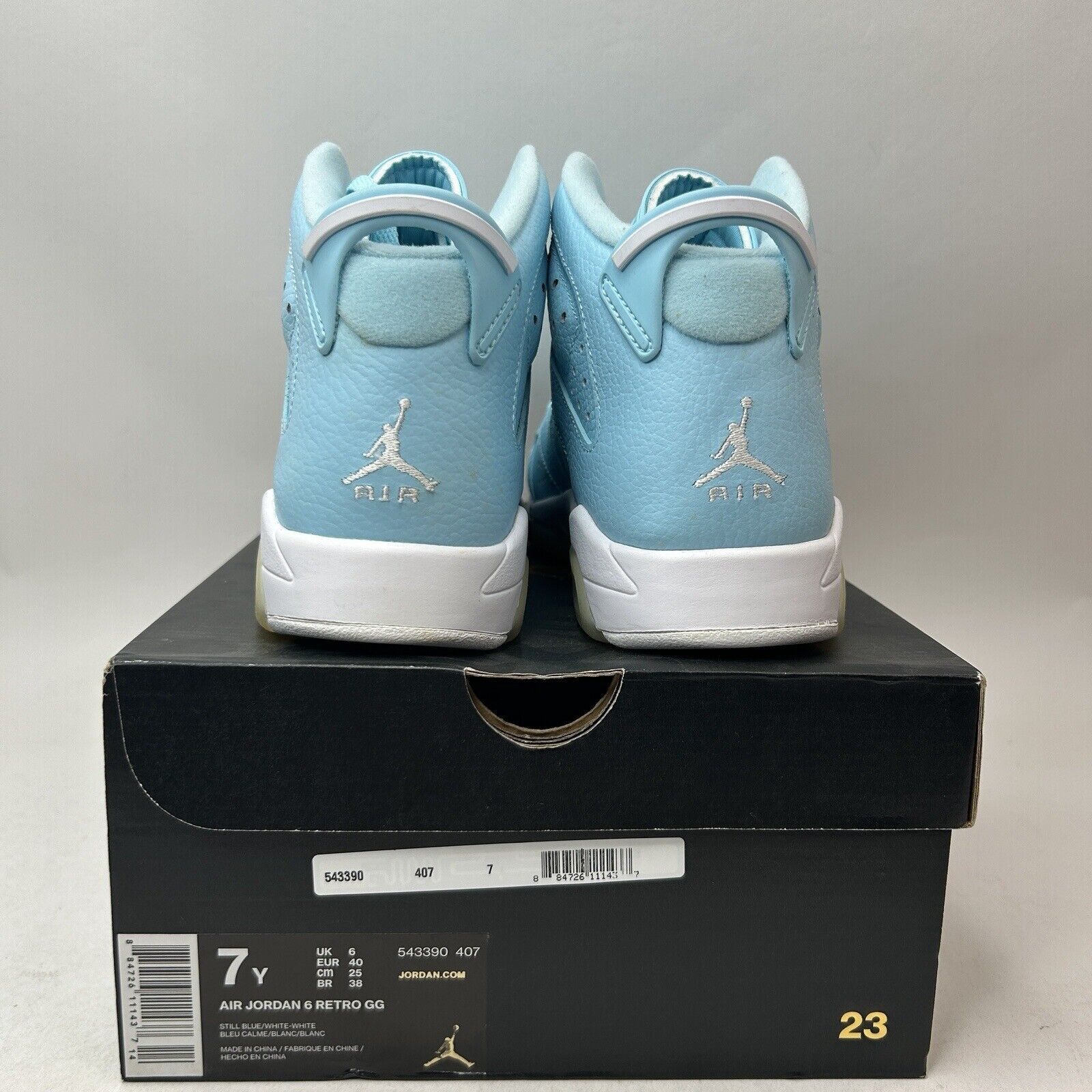 Nike Nike Air Jordan Retro 6 GS “Pantone/Still Blue” 2024 Size US 8.5 / IT 38.5 - 4 Thumbnail