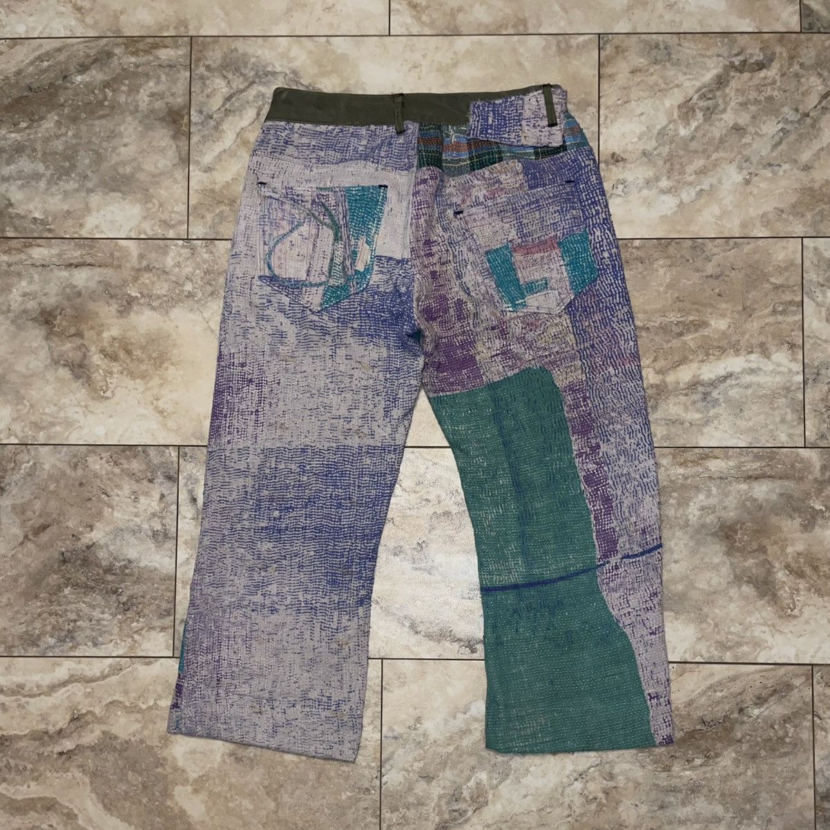 Handmade 1 of 1 Custom Bizzrad Boro Patchwork Pants Size Large Size US 34 / EU 50 - 2 Thumbnail