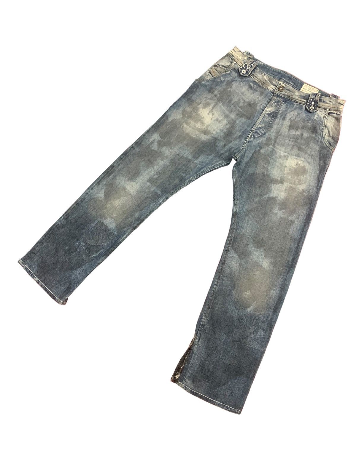 Diesel × Diesel Black Gold 🔥Rare🔥 Diesel ButtonFly Grey Mud Wash Jeans Size US 31 - 7 Thumbnail