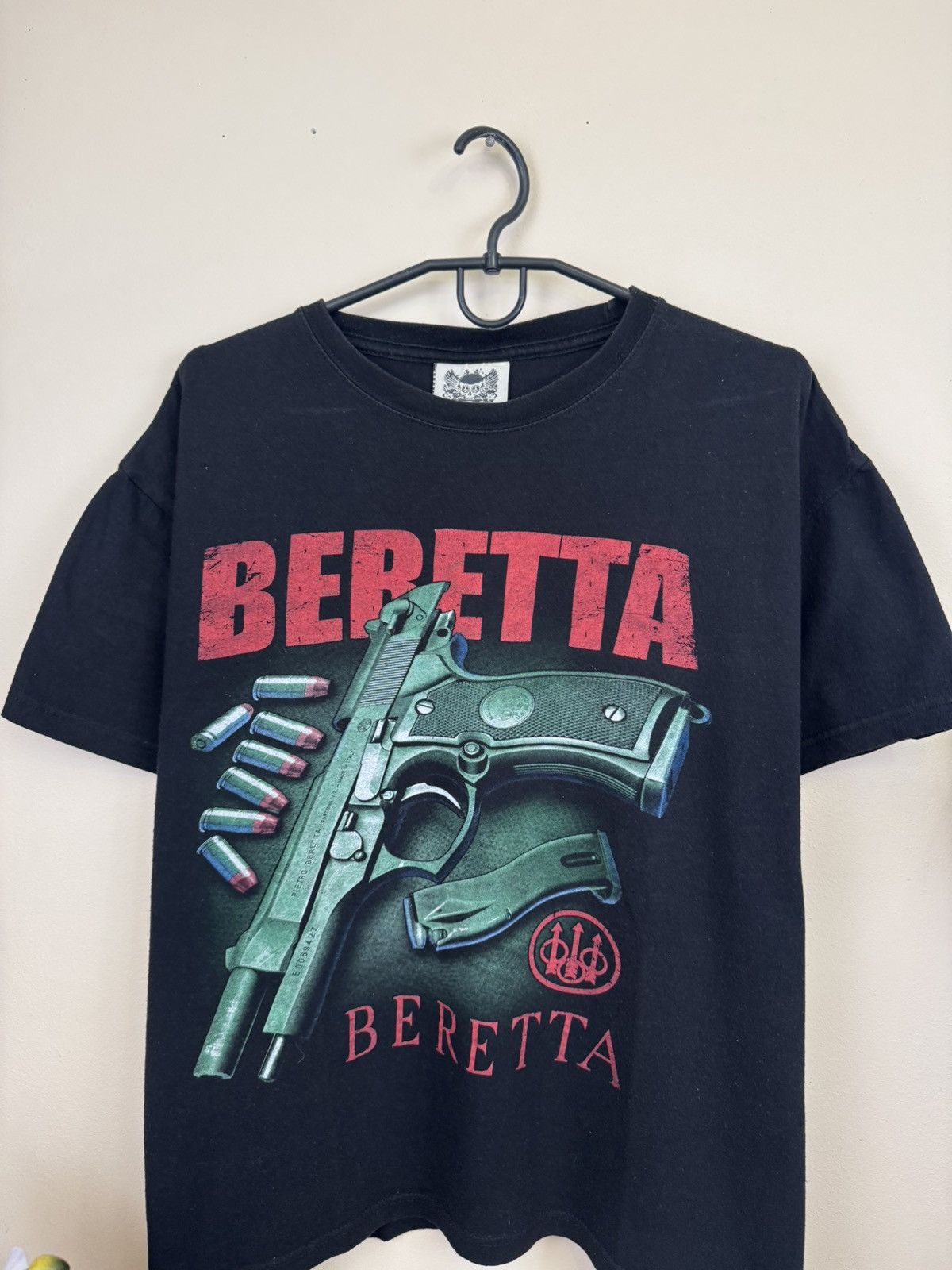 Japanese Brand Vintage Y2K Beretta Gun T-Shirt Gun Art RARE Streetwear Size US XXL / EU 58 / 5 - 7 Thumbnail