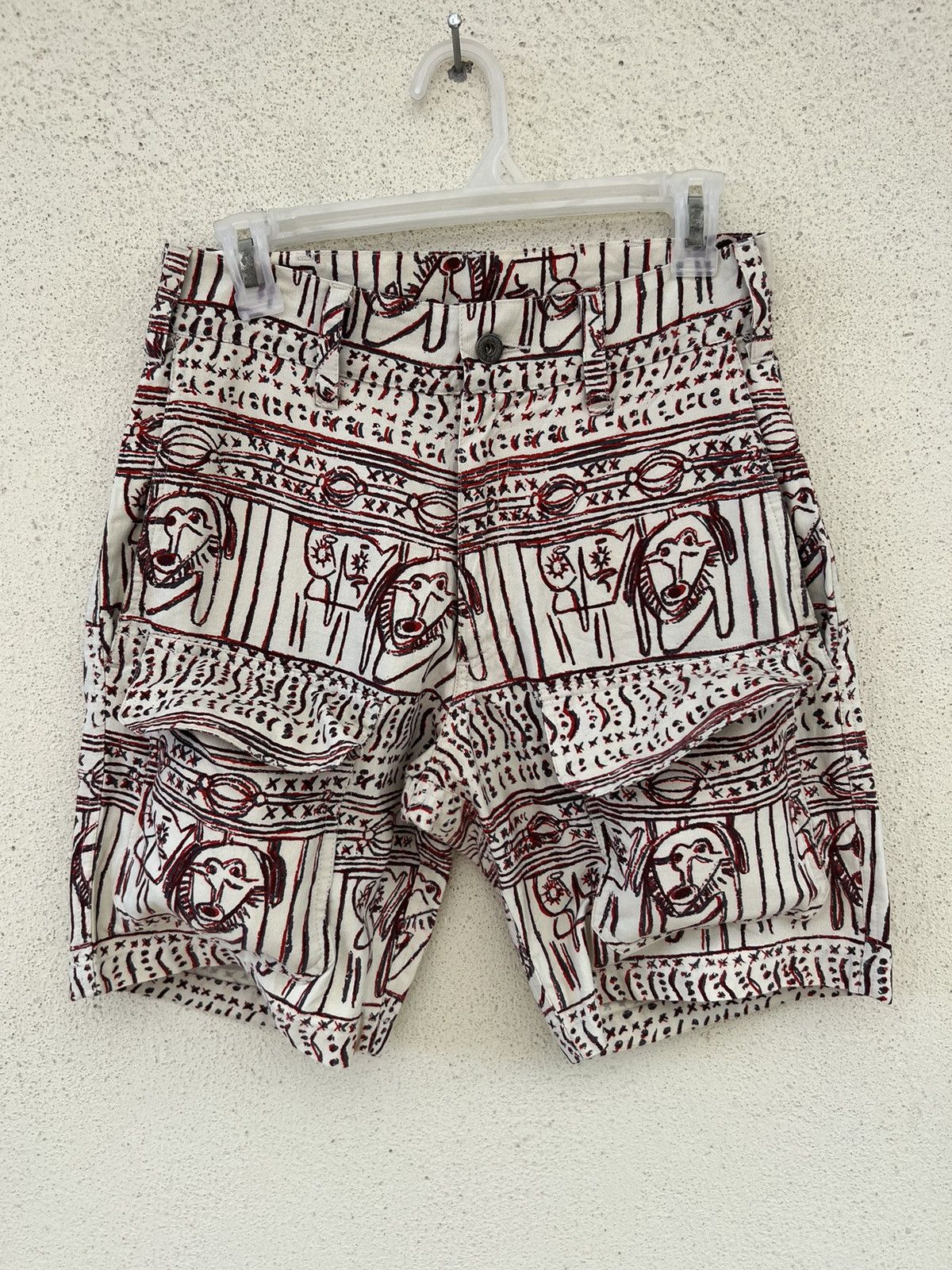Monitaly Vintage Monitaly Multi Pocket Graffiti Short Pant Size US 29 - 7 Thumbnail