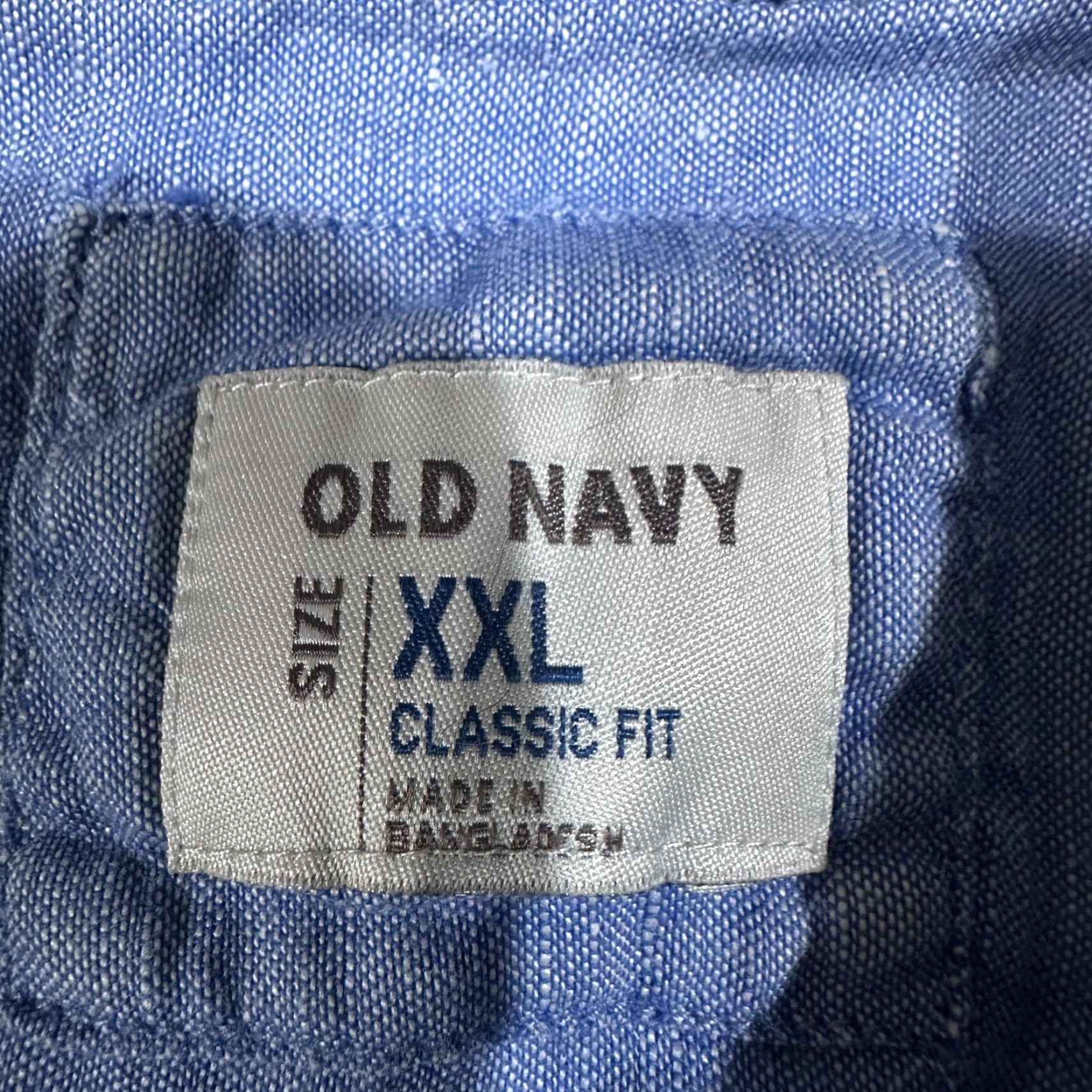 Old Navy Old Navy Shirt Men 2XL Blue Button Up Long Sleeve Linen Cotton Minimalist Casual Size US XXL / EU 58 / 5 - 2 Thumbnail