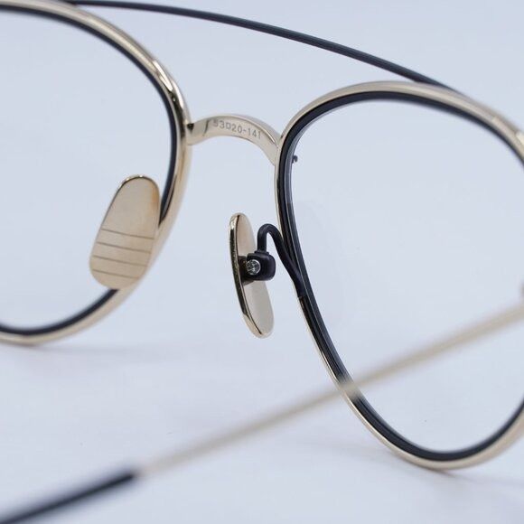 Thom Browne TB-109-A-GLD-BLK-53 Eyeglasses Gold/Black 53mm