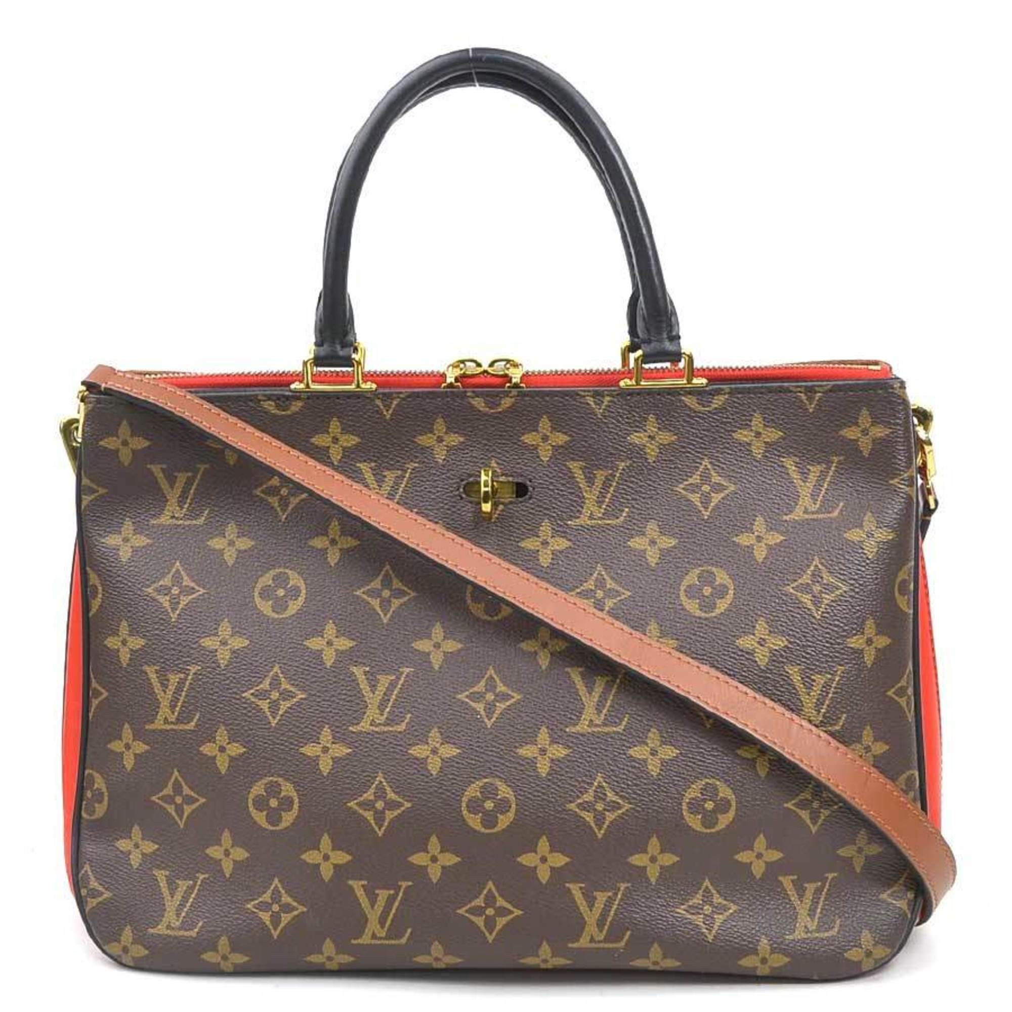 Louis Vuitton Louis Vuitton Monogram Mille-feuille Canvas Handbag/Shoulder Bag in Rouge x Noir, Women's, M44254 90155a Size ONE SIZE - 1 Thumbnail