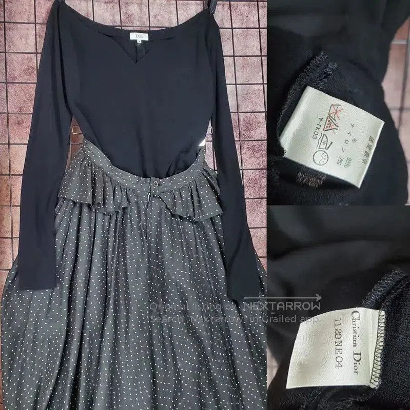 Dior Dior Black Wool Blend Long Sleeve Bodysuit . Size M / US 6-8 / IT 42-44 - 2 Thumbnail