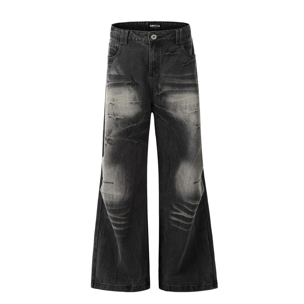 Jean Men's hippie washed loose distressed flared jeans Size US 32 / EU 48 - 1 Thumbnail