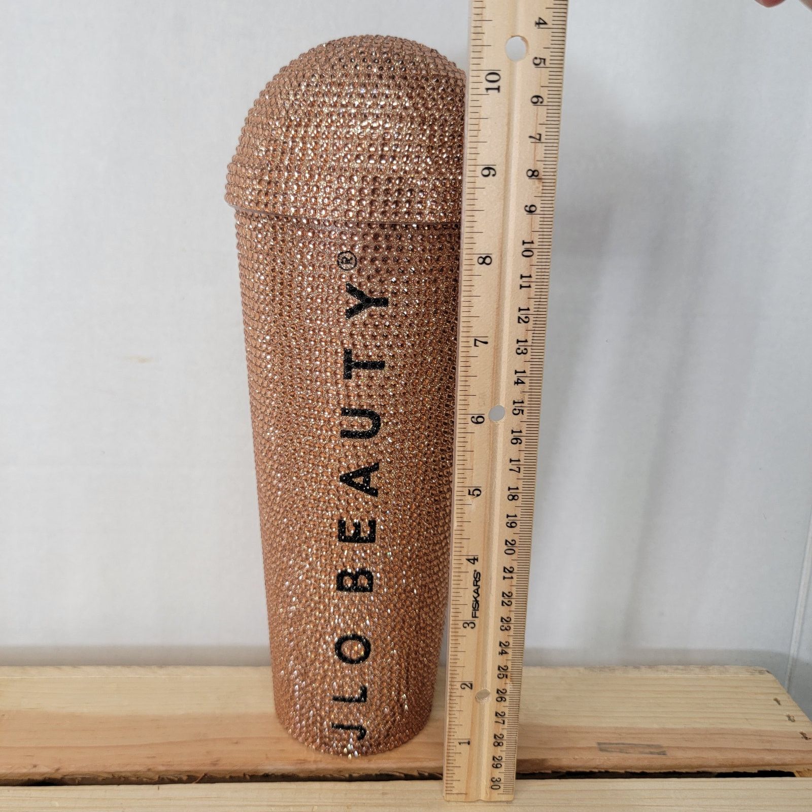 Jennifer Lopez RARE JLO Beauty Gold Bling Tumbler w/ Dome Lid (NO Straw) Size ONE SIZE - 6 Thumbnail