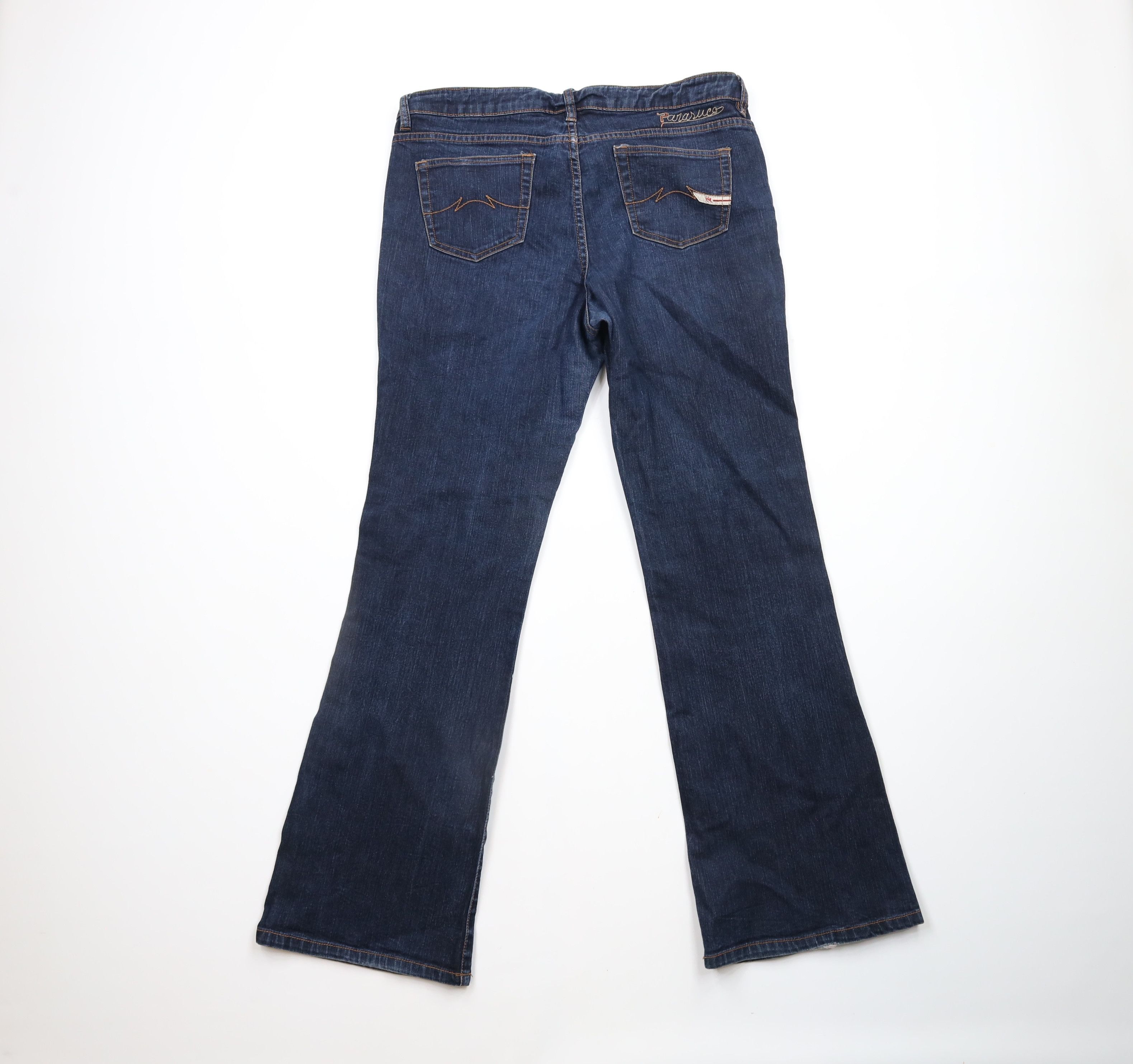Vintage Vintage Y2K Parasuco Denim Cult Flared Wide Leg Denim Jeans Size 31" - 9 Thumbnail
