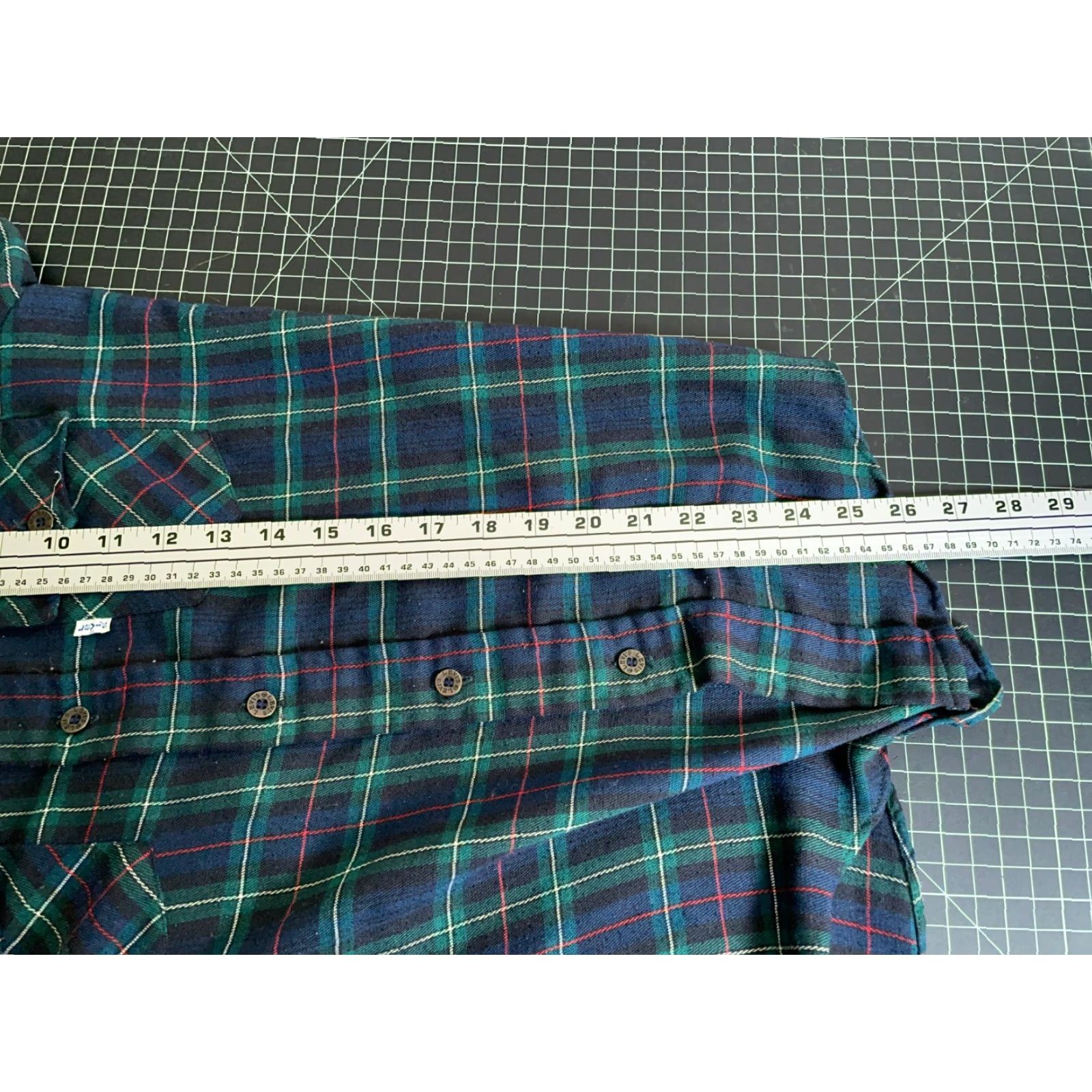 Levi's VINTAGE Levi's Western Shirt Adult Small Green Plaid 70s Cotton Flannel Workwear Mens Size US S / EU 44-46 / 1 - 6 Thumbnail