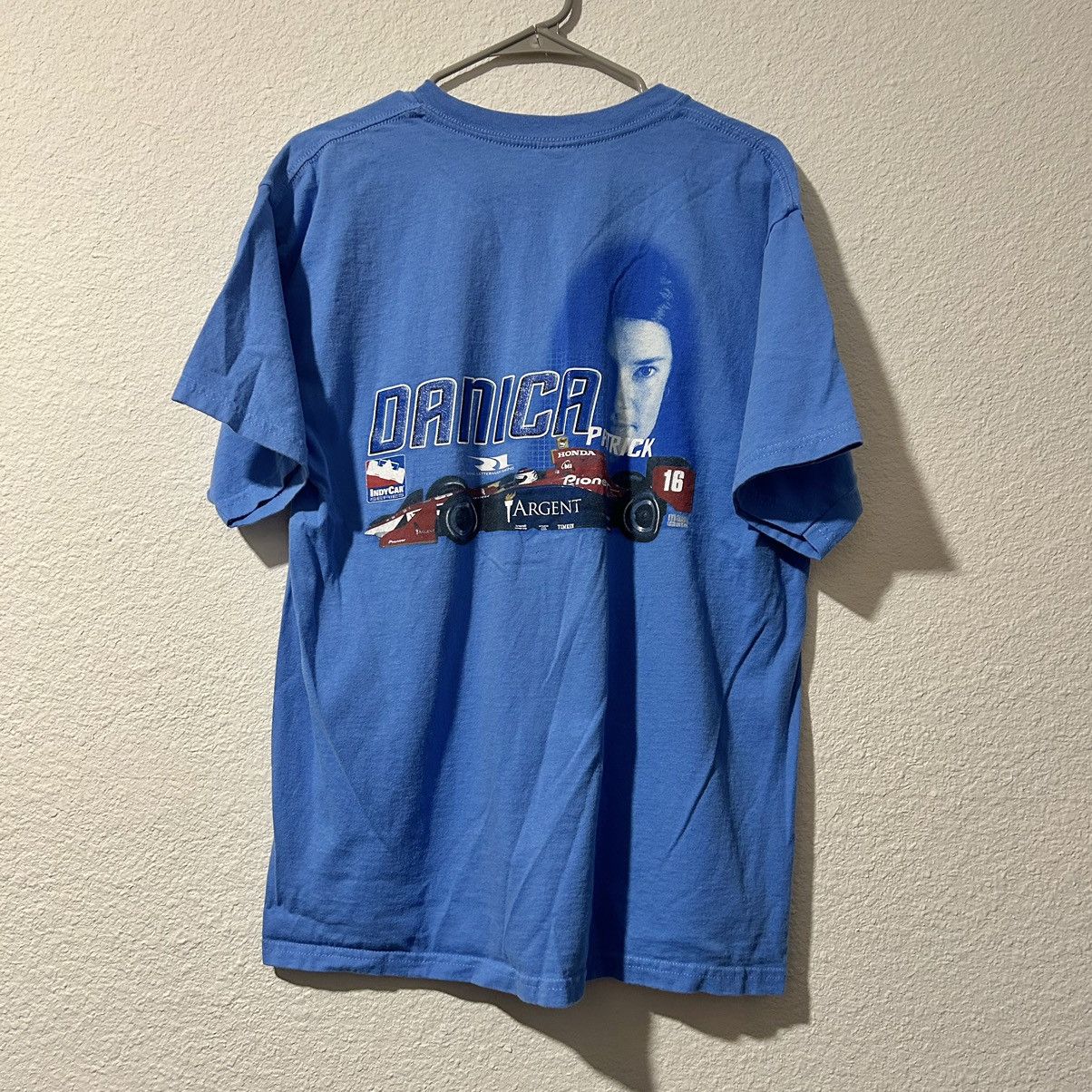 NASCAR × Vintage Vintage Danica Patrick NASCAR Blue Gildan T-Shirt Large Size US L / EU 52-54 / 3 - 5 Thumbnail