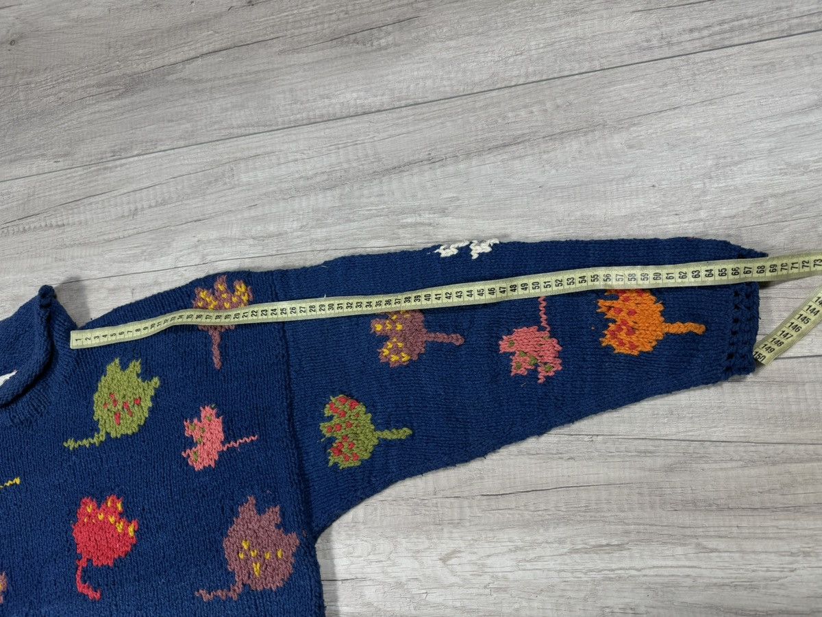 Handmade AMANO Handmade Vintage Cotton Autumn Leaves Knitted Sweater Size US M / EU 48-50 / 2 - 12 Thumbnail