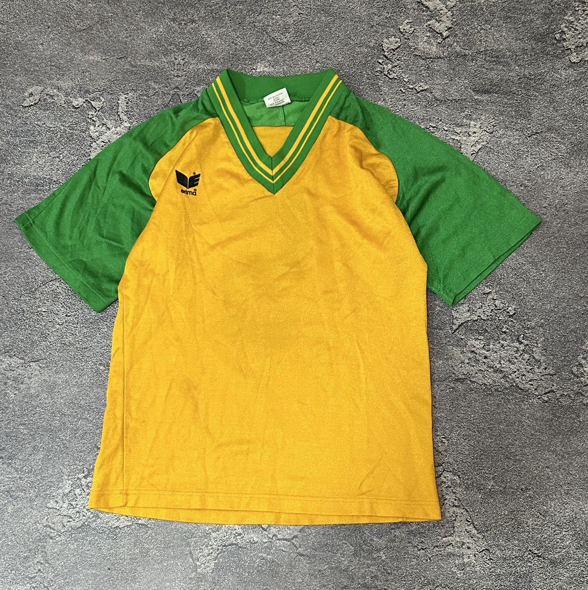 Short Football Vintage ERIMA 80's Nylon Bleu Taille 7 Adulte