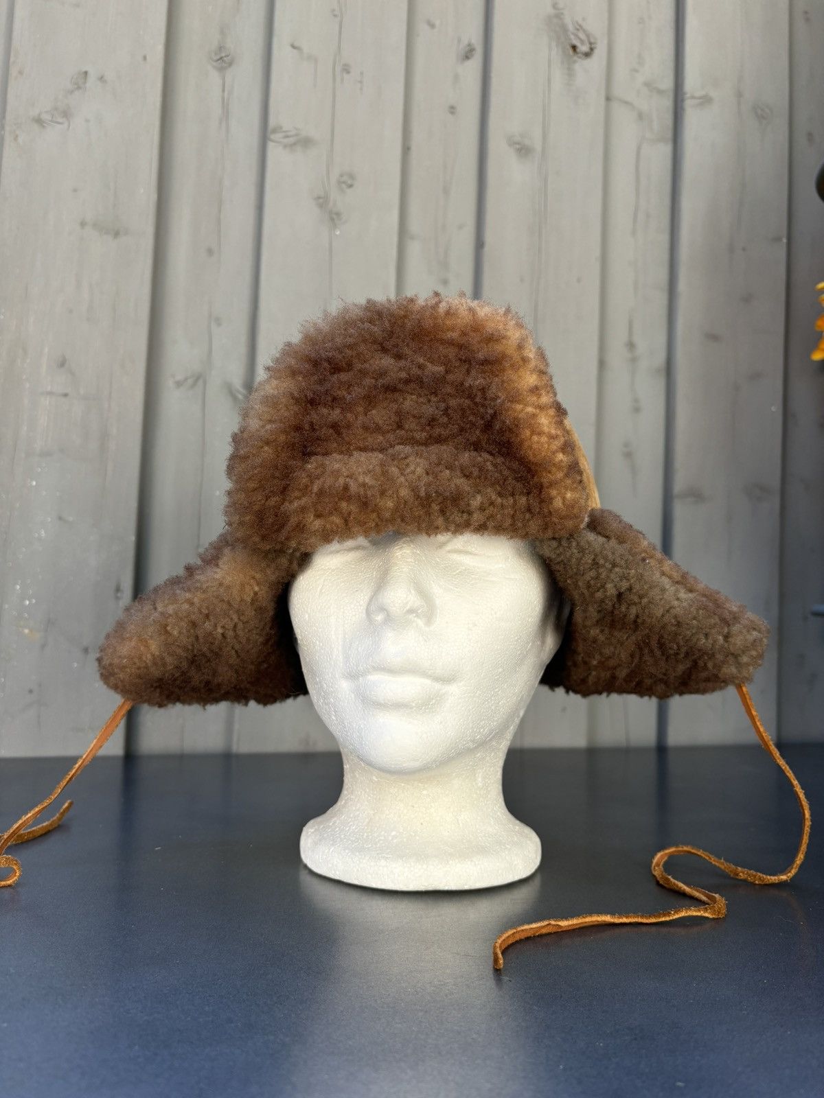 Vintage Vintage Shearling Trapper Sheepskin Ushanka Aviator Hunting Size ONE SIZE - 1 Thumbnail