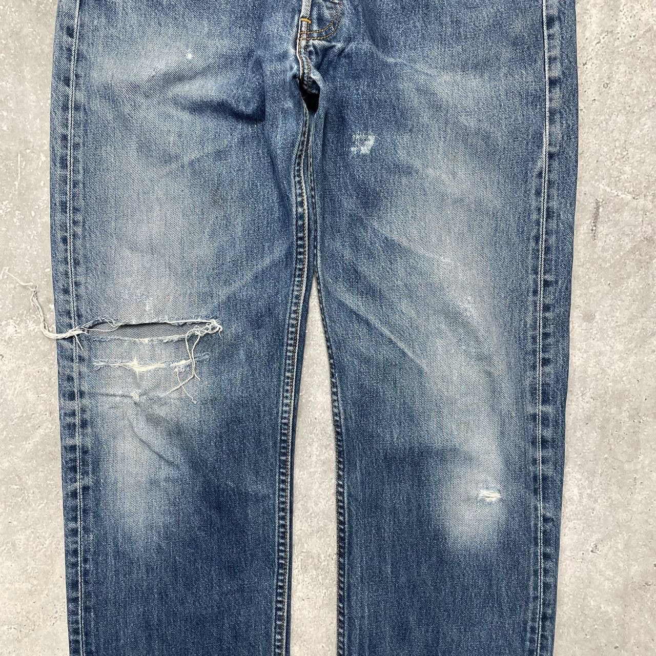 Levi's Vintage 2000s Levis 501 Distressed Jeans Blue Size W34 L32 Size US 34 / EU 50 - 13 Thumbnail