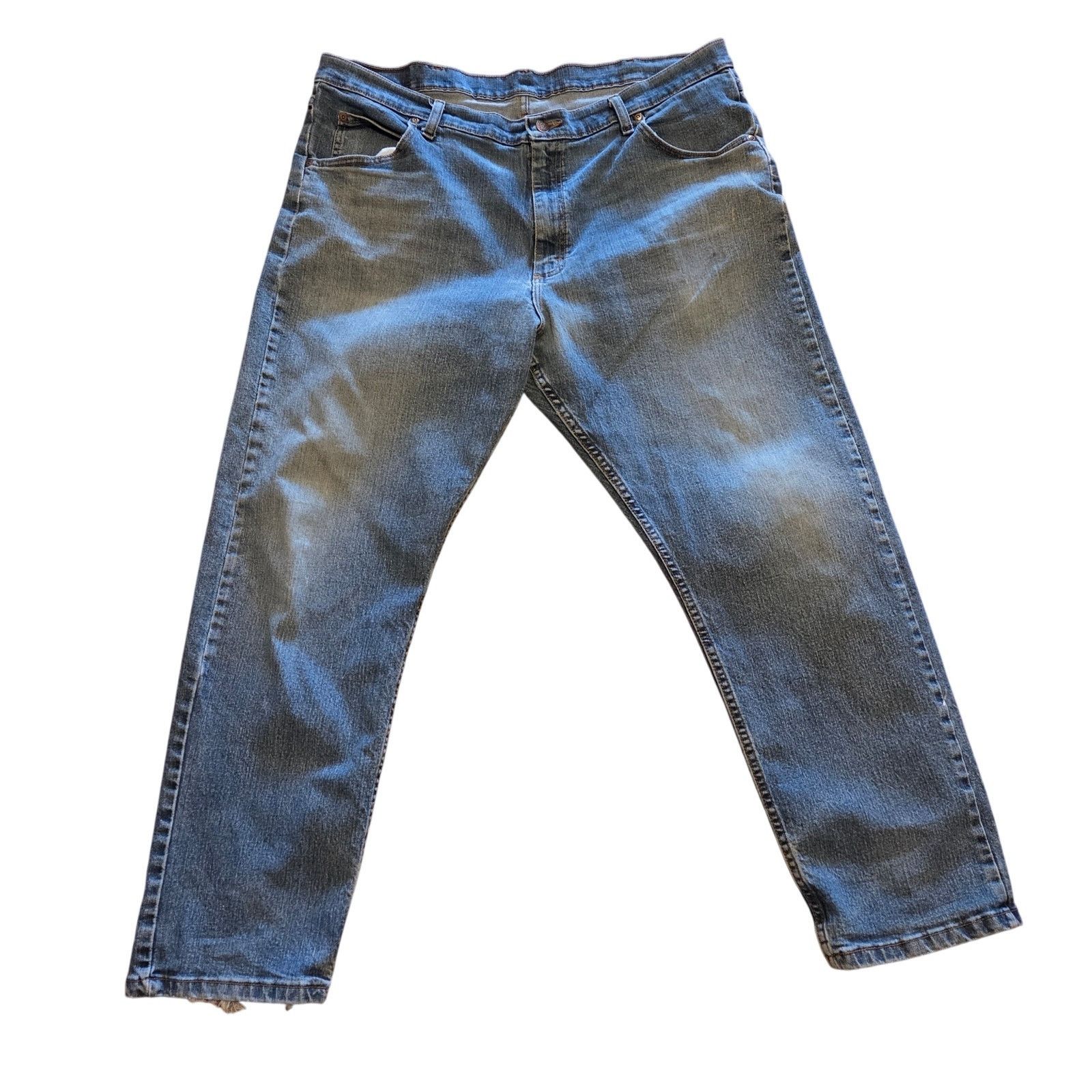 Wrangler Wrangler Men's Vintage stonewash Denim Blue Jeans-Size 40x30 Size US 40 / EU 56 - 1 Thumbnail