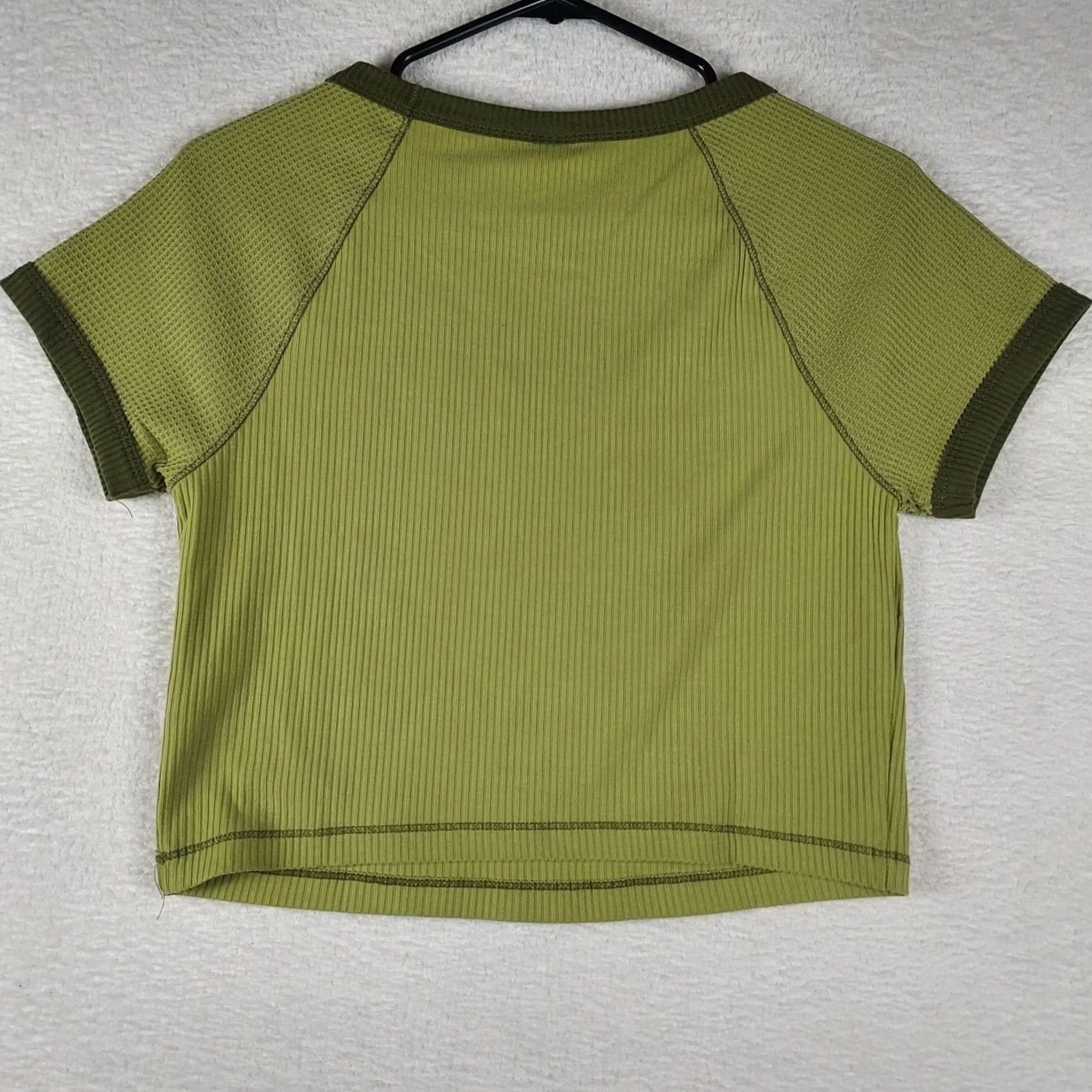 Vintage Wild Fable Womens Crop Top Green Short Sleeve Lightweight M Size M / US 6-8 / IT 42-44 - 2 Thumbnail