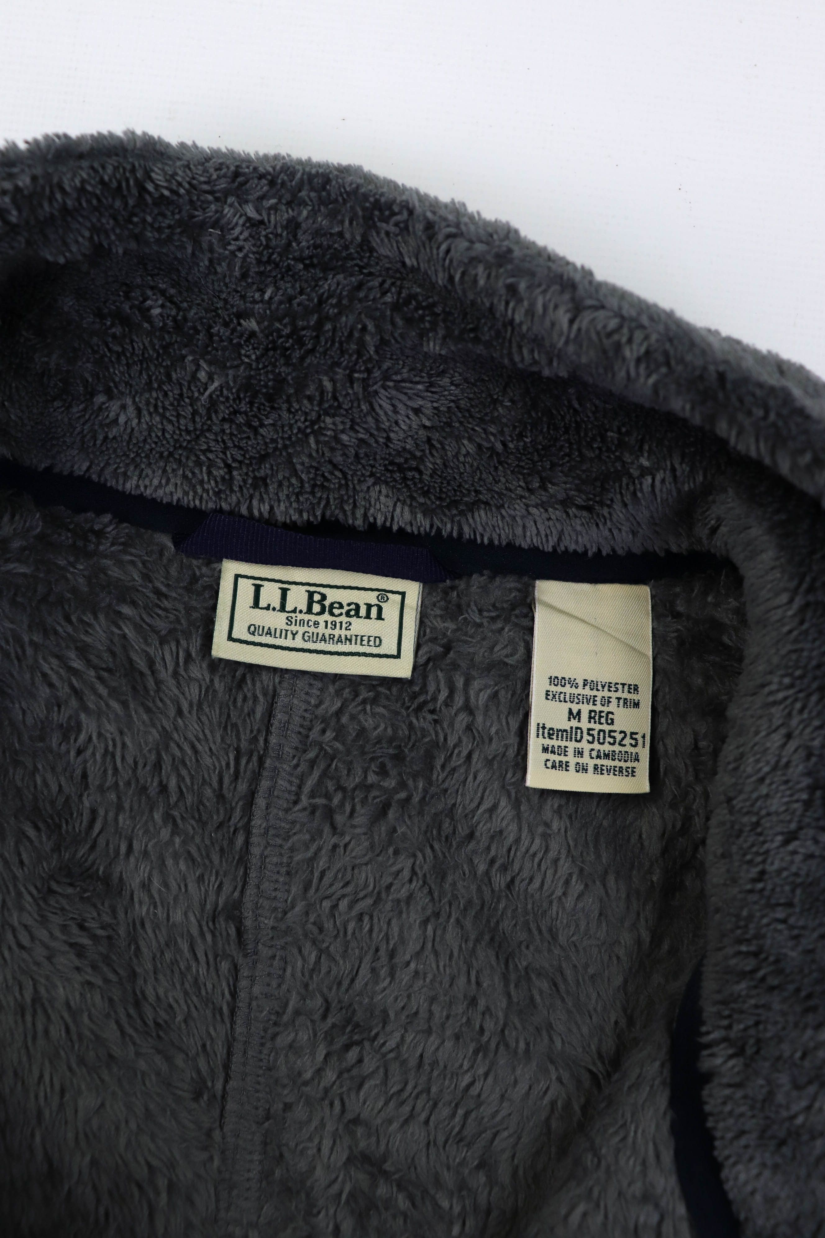 L.L. Bean L.L. Bean Gray/Blue Hi-Pile Full Zip Fleece Hiking Jacket Size US M / EU 48-50 / 2 - 12 Thumbnail