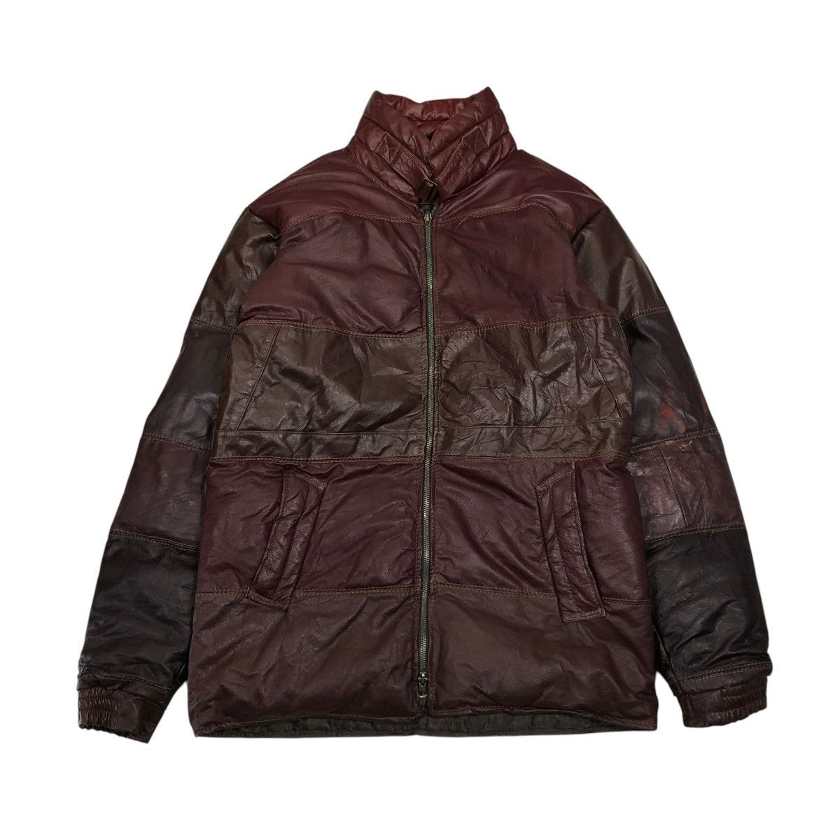 Japanese Brand 🔥VINTAGE BIKER LEATHER JACKET BERMANS ISSEY MIYAKE Size US M / EU 48-50 / 2 - 1 Thumbnail