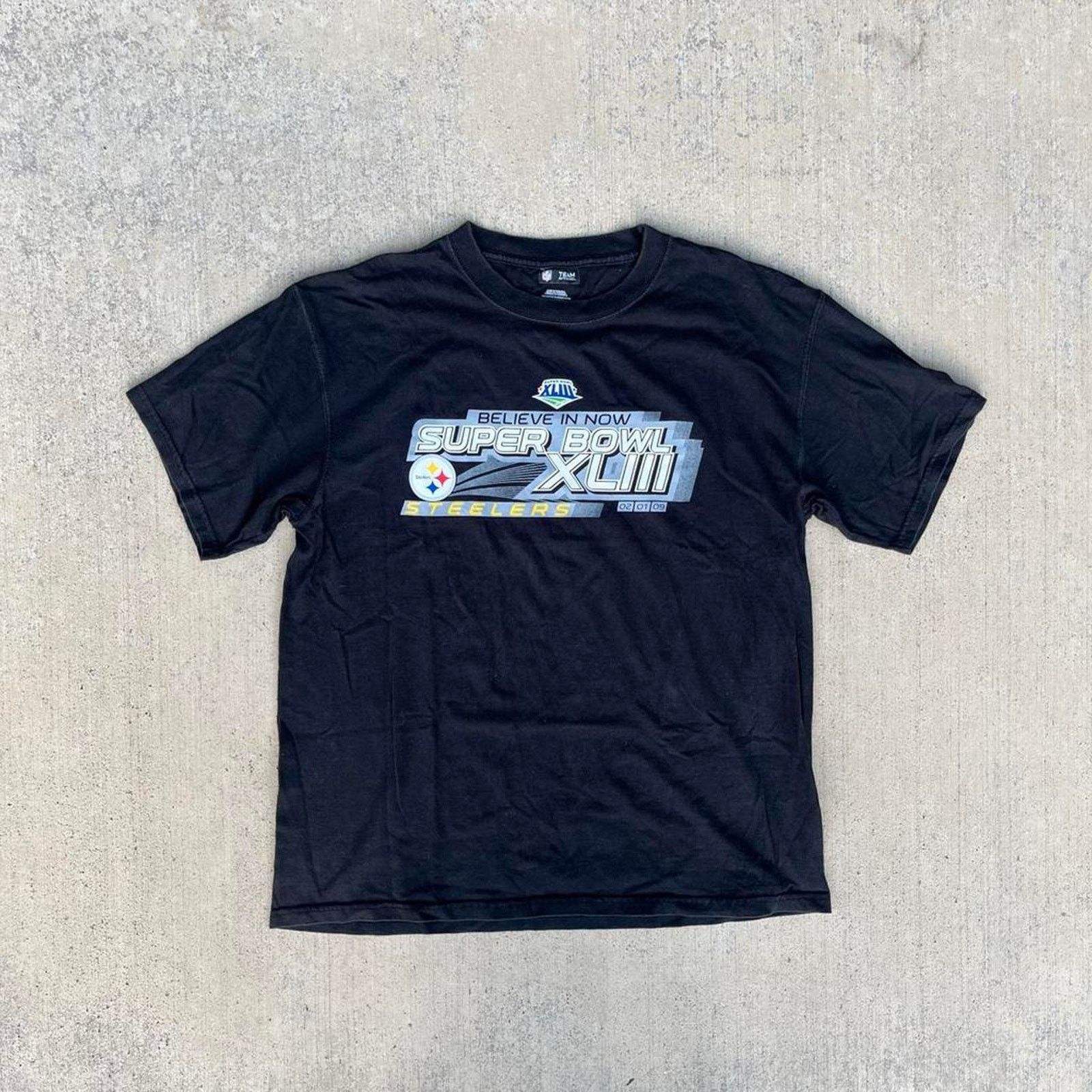 NFL NFL Steelers Championship Six Super Bowl Win Black T-Shirt Size US L / EU 52-54 / 3 - 1 Thumbnail