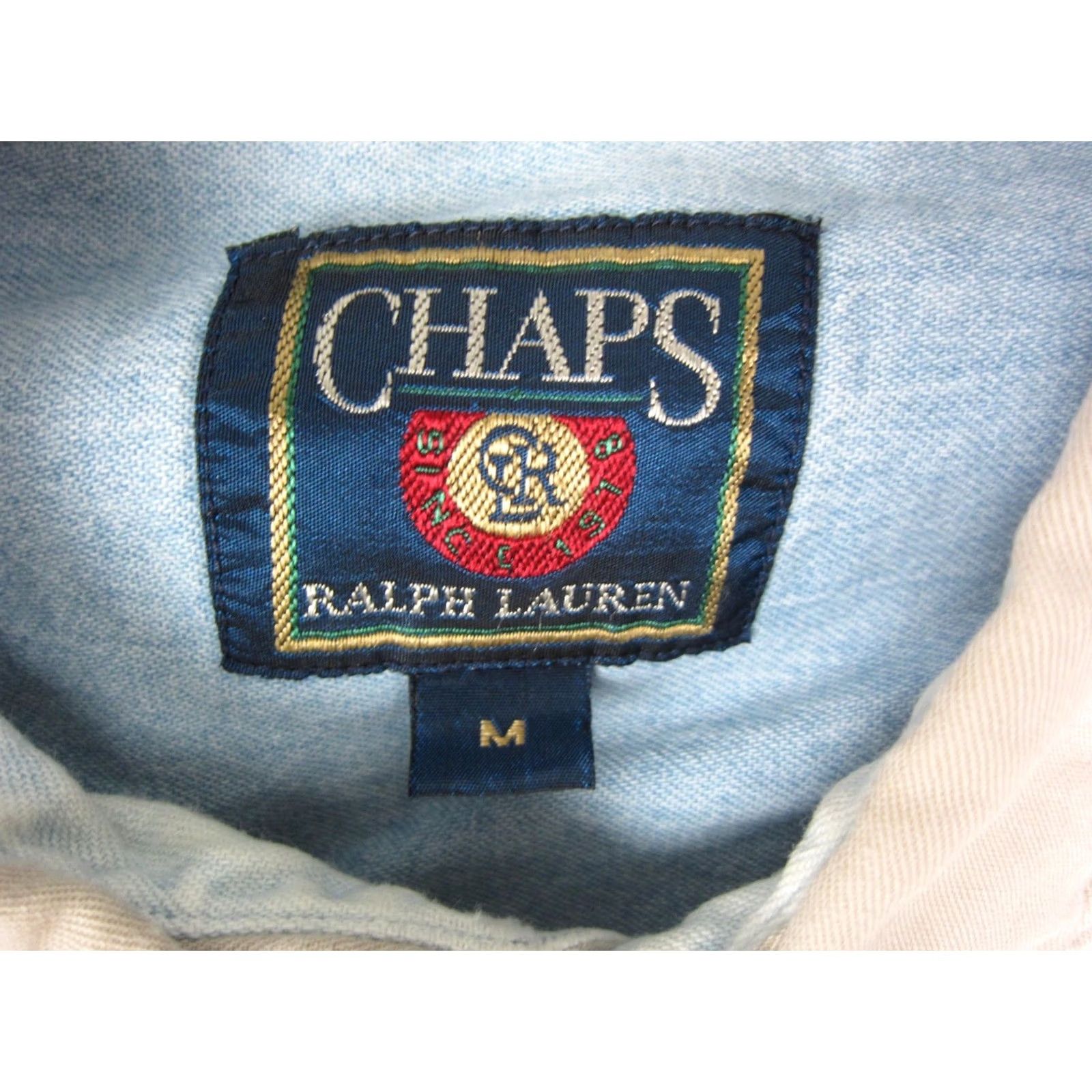 Chaps VINTAGE Chaps Shirt Mens M Beige Canvas Button-Down Crest 90s Ralph Lauren Shirt Mens Size US M / EU 48-50 / 2 - 5 Thumbnail