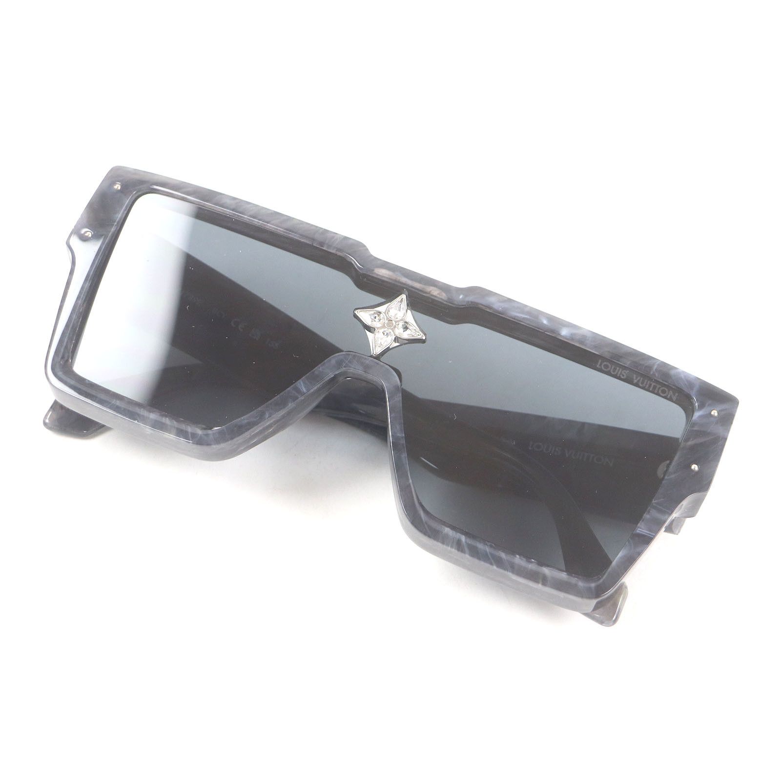 Louis Vuitton Louis Vuitton Louis Vuitton Cyclone Marble Pattern Sunglasses Plastic Sunglasses Z1789E DUTY FREE for USA Size ONE SIZE - 1 Thumbnail