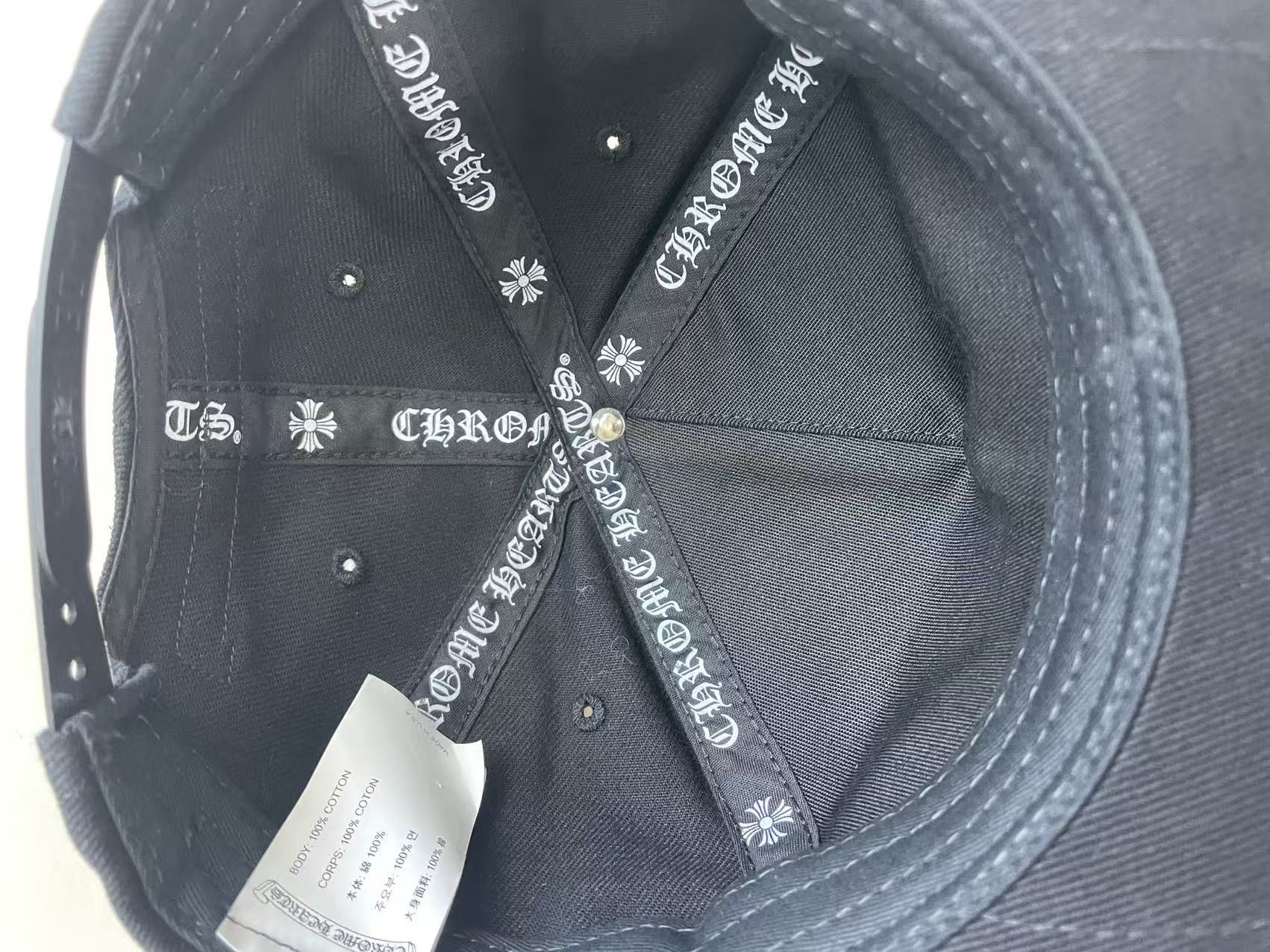 Chrome Hearts Chrome Hearts RS3 Triple Cross Embriodered Baseball Cap Size ONE SIZE - 7 Thumbnail