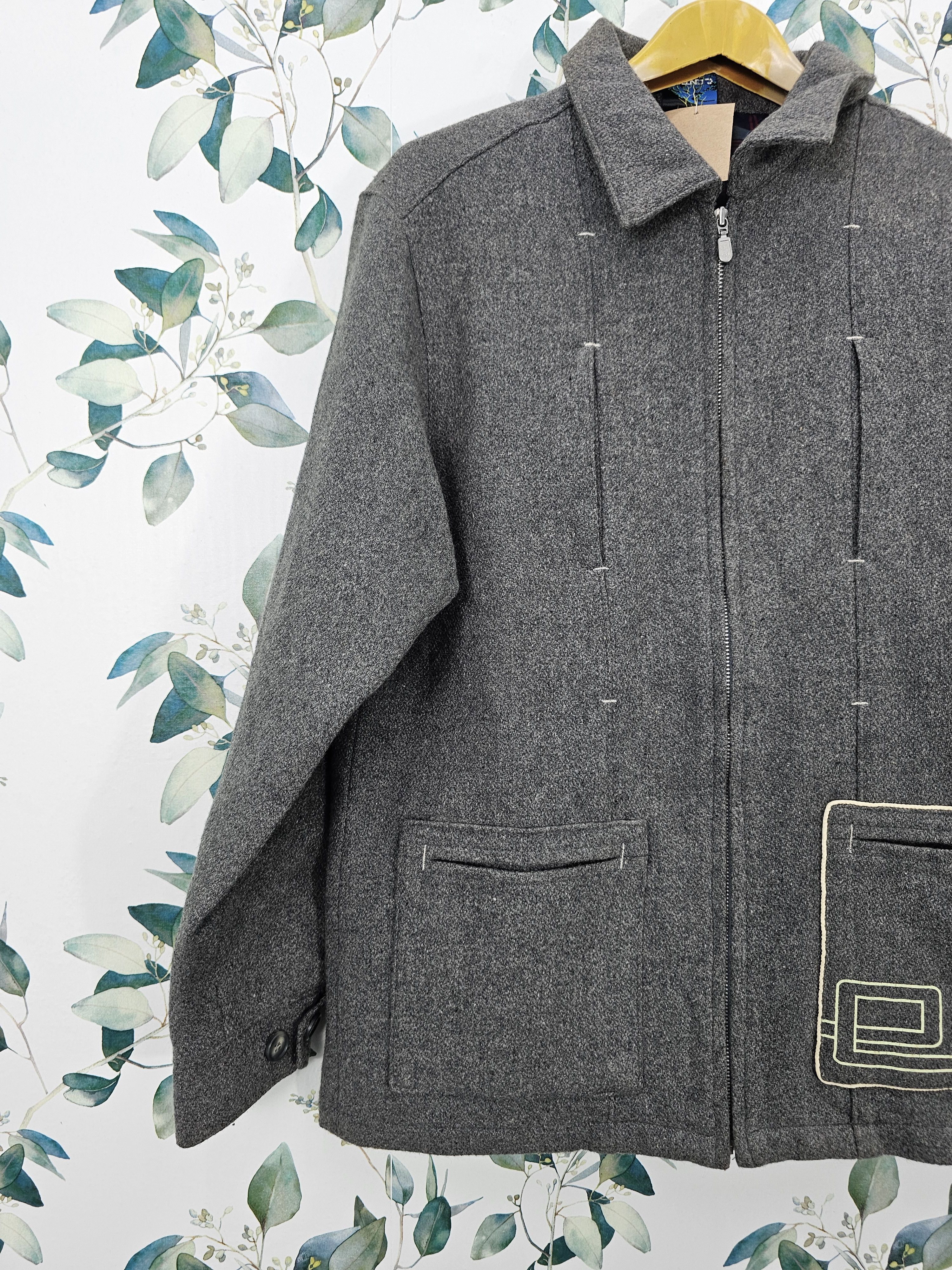 Japanese Brand ENTIA Casual Wool Plaid Checked Designer Jacket J0120 Size US L / EU 52-54 / 3 - 4 Thumbnail