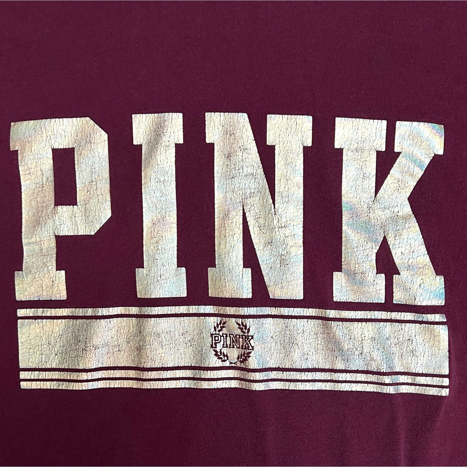 Pink Victoria’s Secret PINK Hoodie – Burgundy – Women’s Small Size S / US 4 / IT 40 - 4 Thumbnail
