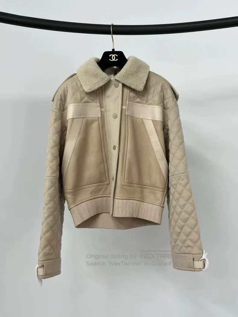Hermes Hermes Cashmere and leather hooded jacket Size XS / US 0-2 / IT 36-38 - 1 Thumbnail