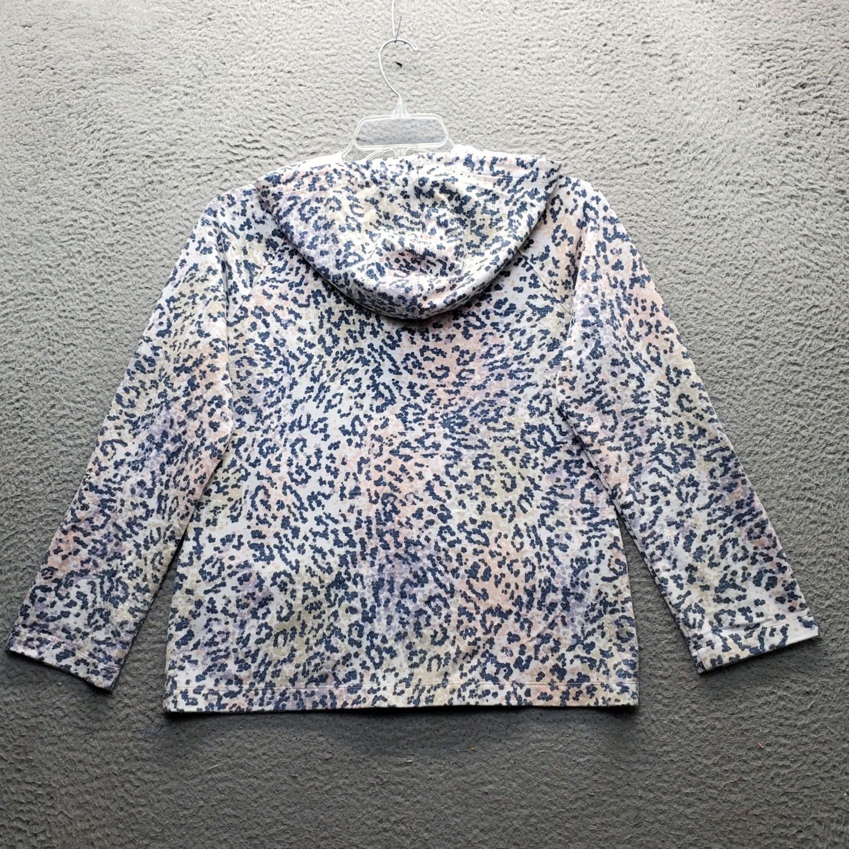 Vintage Chico's Weekend Hoodie Womens 1 Multi Animal Print Long Sleeve Stretch Zip Up Hoodie Women XS-Plus? (Note: The original size is 1; avoid adding). Size XS / US 0-2 / IT 36-38 - 2 Thumbnail