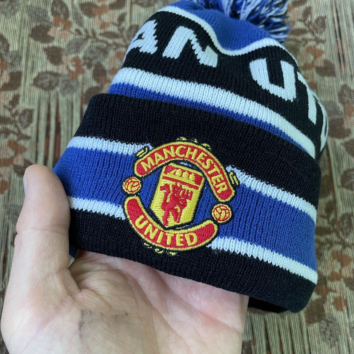 New Era Vintage Manchester United New Era Blue football Hat Beanie Size ONE SIZE - 4 Thumbnail