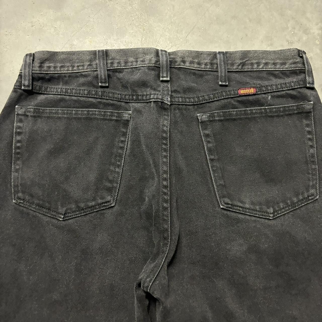 Japanese Brand × Vintage Crazy Vintage Y2K/2000s Grunge Solid Black Essential Denim Jeans! Size US 35 - 7 Thumbnail