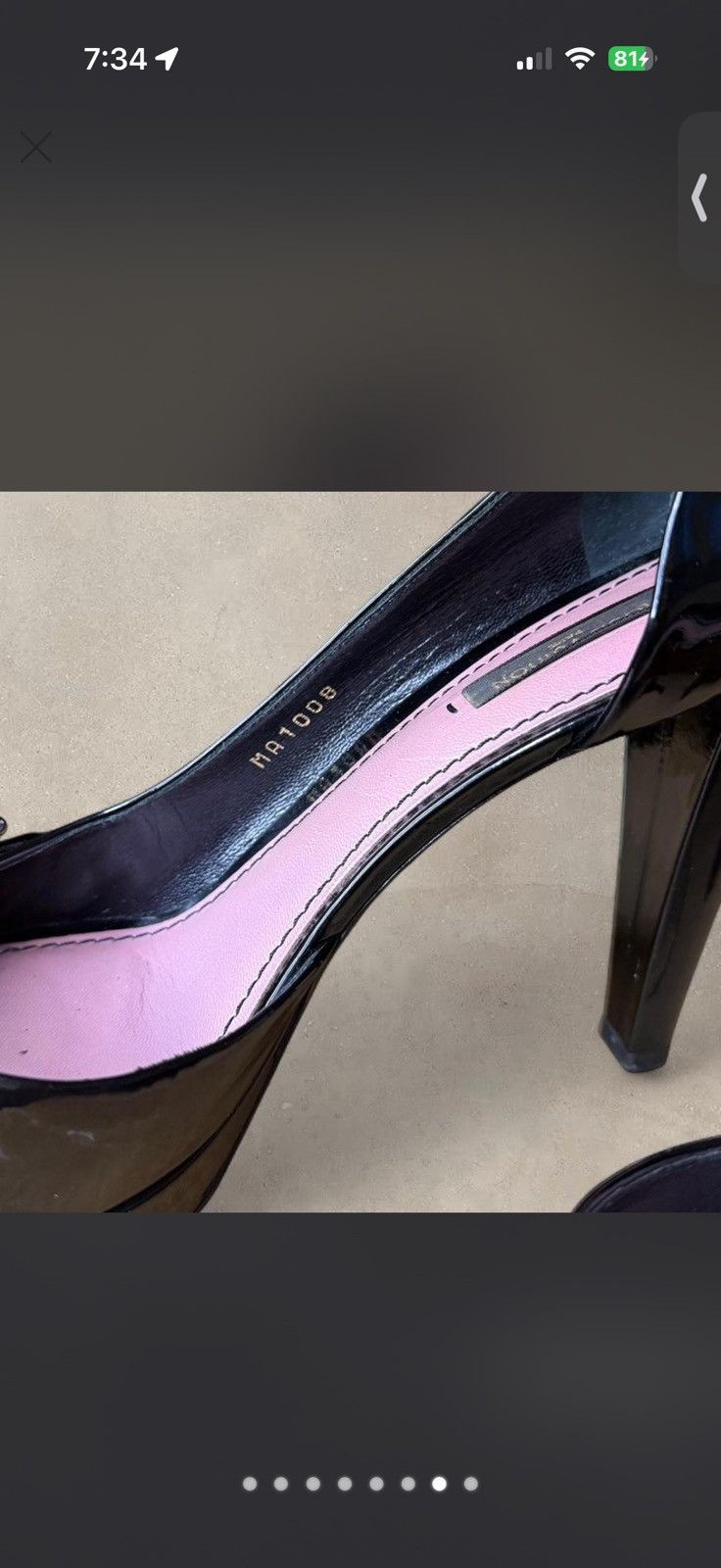 Louis Vuitton Black Patent Leather Louis Vuitton Pumps with Gold buckle Size US 9.5 / IT 39.5 - 7 Thumbnail