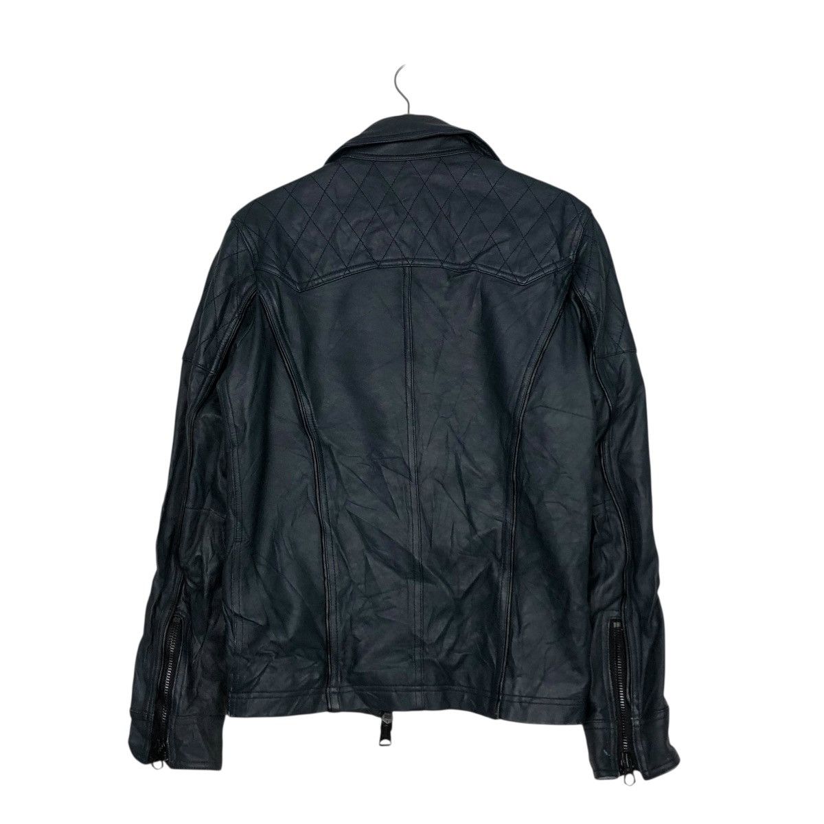Japanese Brand 🔥VINTAGE BIKER LEATHER JACKET RATTLE TRAP ISSEY MIYAKE Size US S / EU 44-46 / 1 - 10 Thumbnail