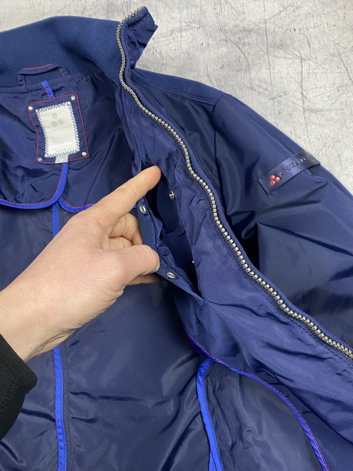 Peuterey Peuterey Technical Nylon Bomber Jacket Navy Blue Size US M / EU 48-50 / 2 - 15 Thumbnail
