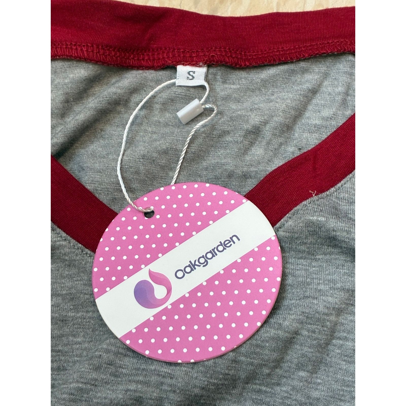The Unbranded Brand Oakgarden Long Sleeve Shirt Sz Small Gray With Red Sleeves Size S / US 4 / IT 40 - 5 Thumbnail