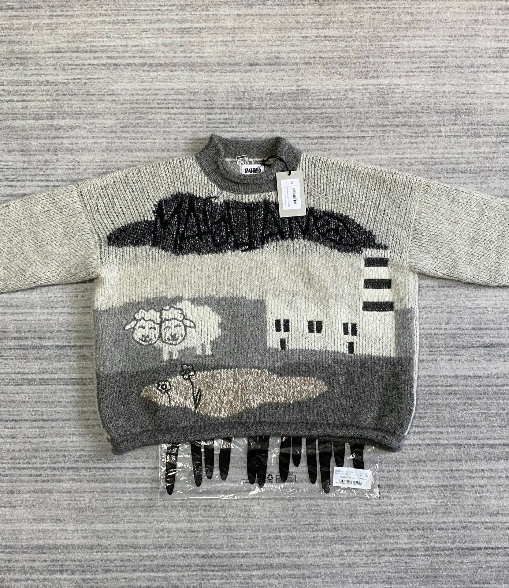Magliano Magliano Mohair Sheep Motif 24FW Oversized Sweater XXS NWT Size XXS / US 00 / IT 34 - 2 Thumbnail