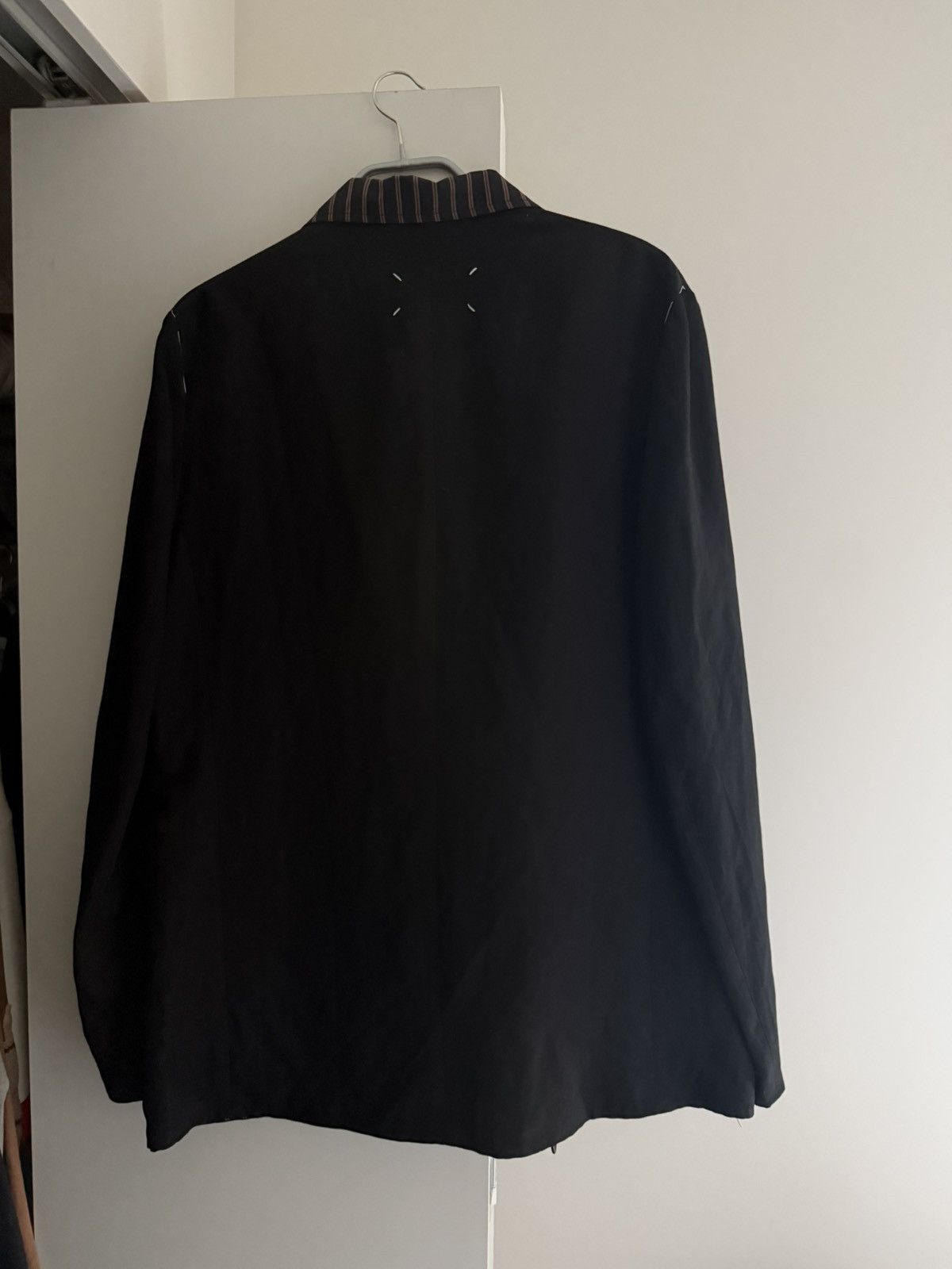 Maison Margiela Maison Margiela Black Double-Breasted Tailored Blazer Size 50R - 2 Thumbnail