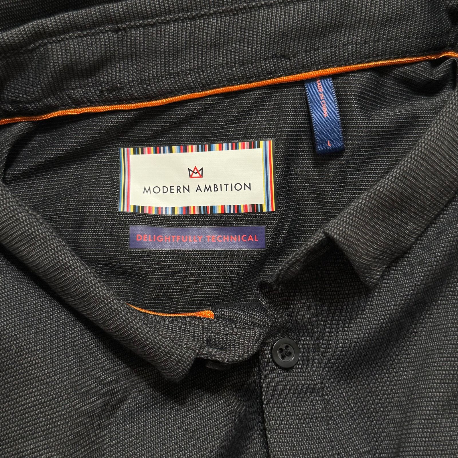Other Modern Ambition Charcoal Short Sleeve Polo | Sz L Size US L / EU 52-54 / 3 - 6 Thumbnail