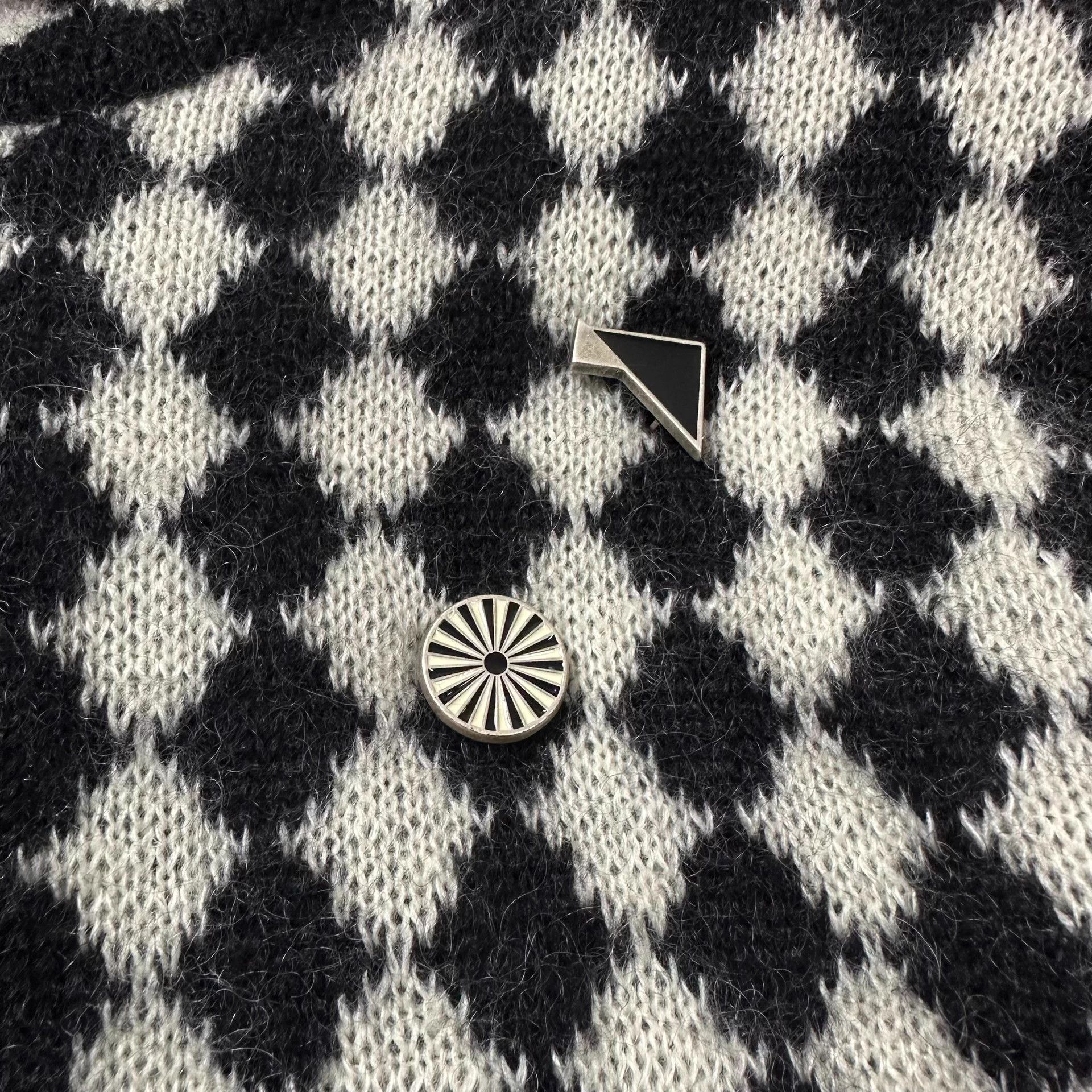Saint Laurent Paris SLP black white houndstooth turtleneck Size S Size US S / EU 44-46 / 1 - 2 Thumbnail