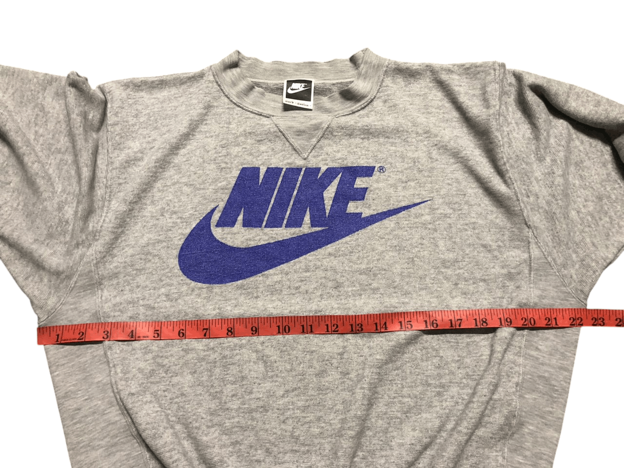 Nike × Vintage 90s Nike Big Swoosh SpellOut Sweatshirts Crops Distressed Size US M / EU 48-50 / 2 - 12 Thumbnail