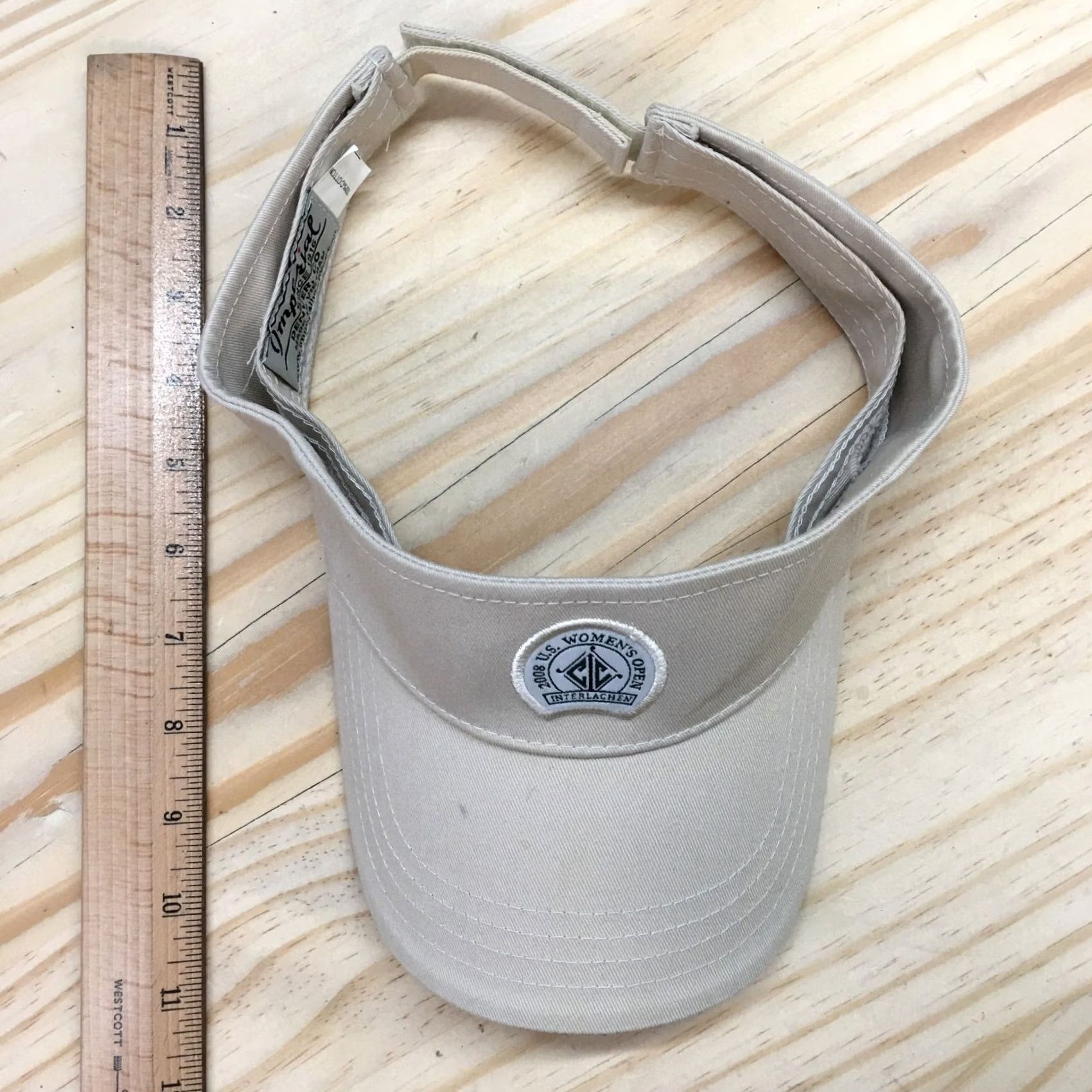 Imperial Imperial Visor Hat Women Beige One Size Embroidered Logo Curved Brim Size ONE SIZE - 4 Thumbnail